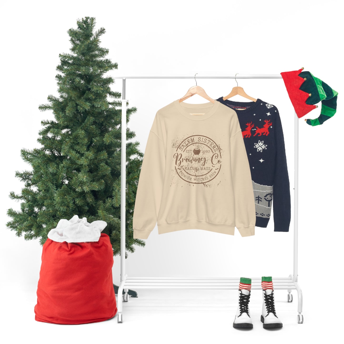 Salem Sisters Halloween Crewneck Sweater | Bewitchingly Stylish Sweatshirt