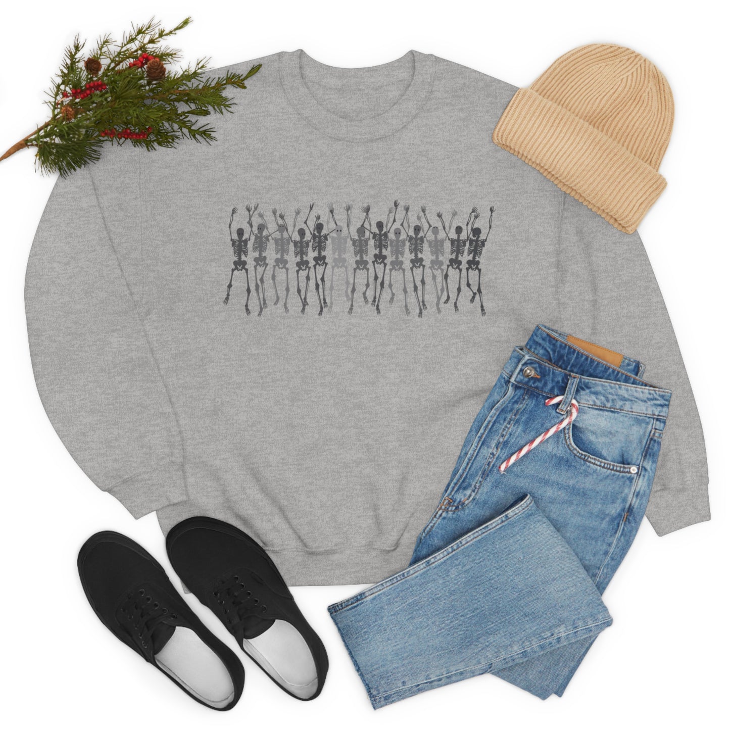 Skeleton Halloween Crewneck Sweater | Spooktacularly Stylish Sweatshirt
