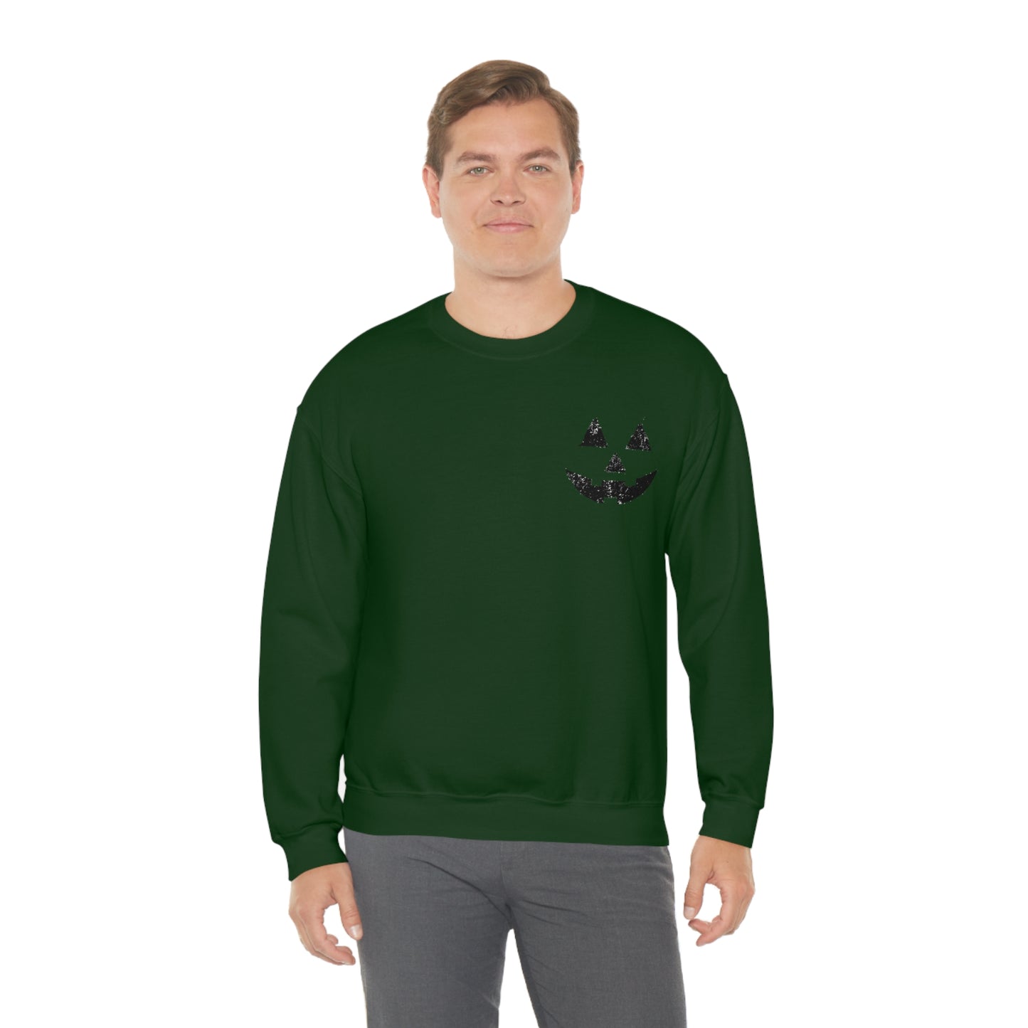 Spooky Halloween Jack-o'-Lantern Crewneck Sweater | Pumpkin Crewneck Sweatshirt