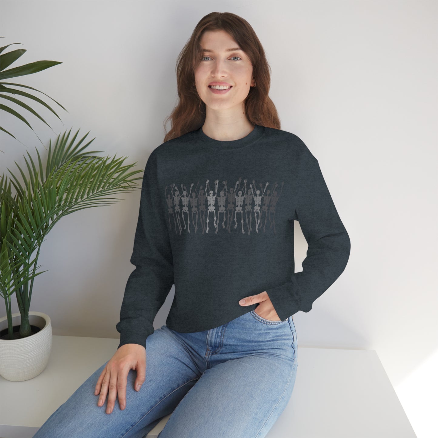 Skeleton Halloween Crewneck Sweater | Spooktacularly Stylish Sweatshirt