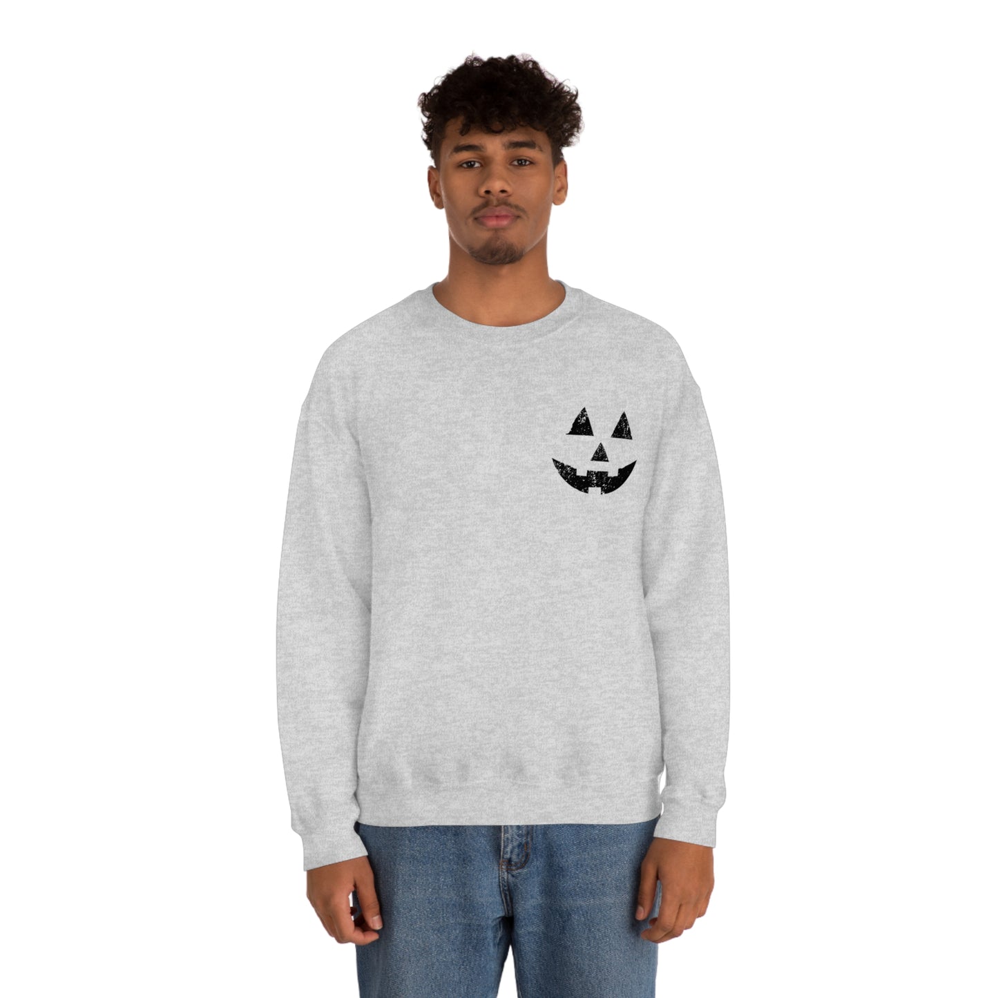 Spooky Halloween Jack-o'-Lantern Crewneck Sweater | Pumpkin Crewneck Sweatshirt