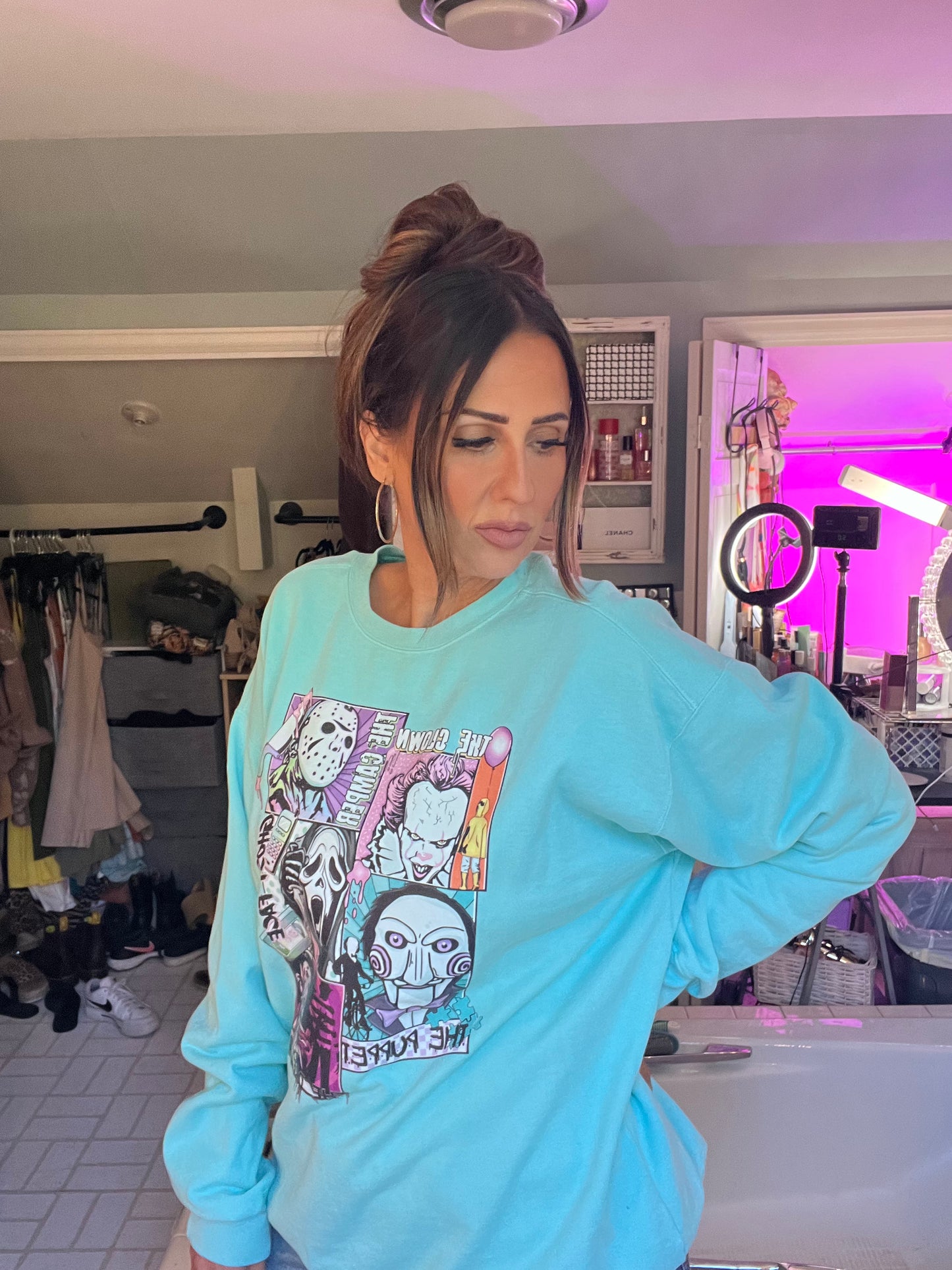 Horror movie Crewneck comfort colors Sweatshirt