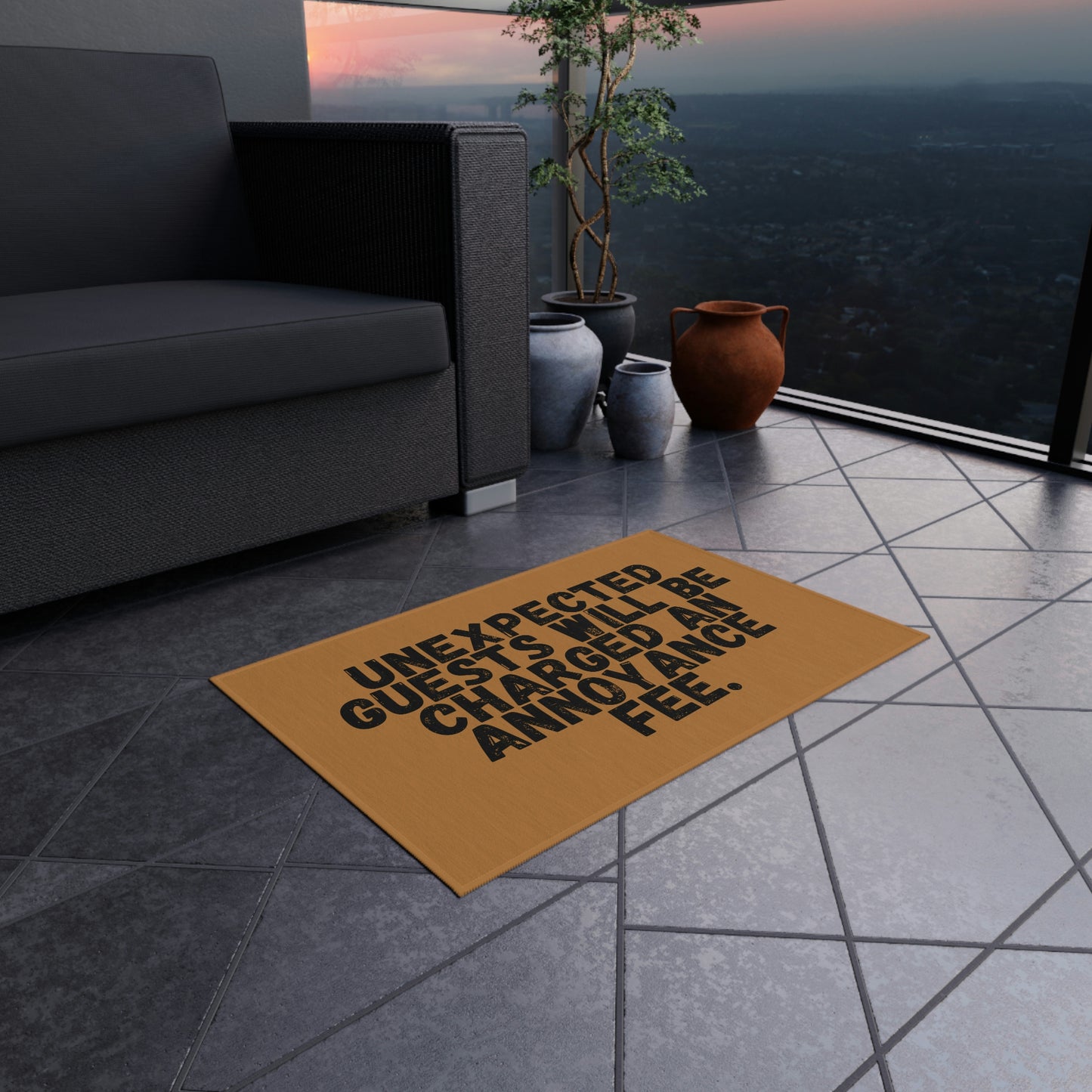 Outdoor Rug Sarcastic Welcome Mat Funny