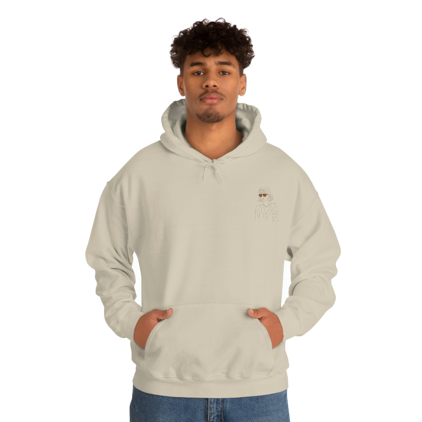 Cool Moms Club Unisex Heavy Blend Hooded Sweatshirt Mothers Day Gift Nude beige Retro letters