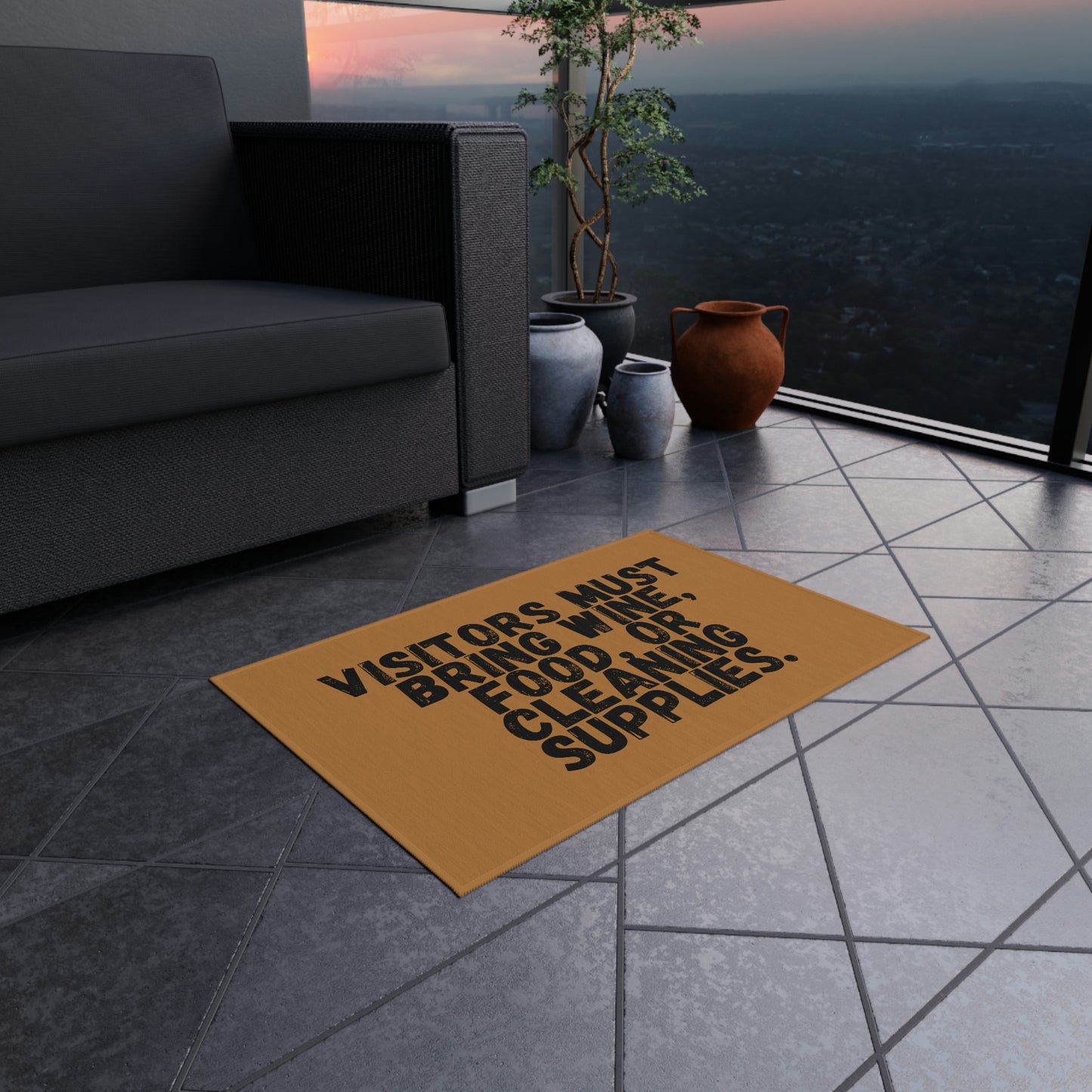Outdoor Rug Sarcastic Welcome Mat Funny