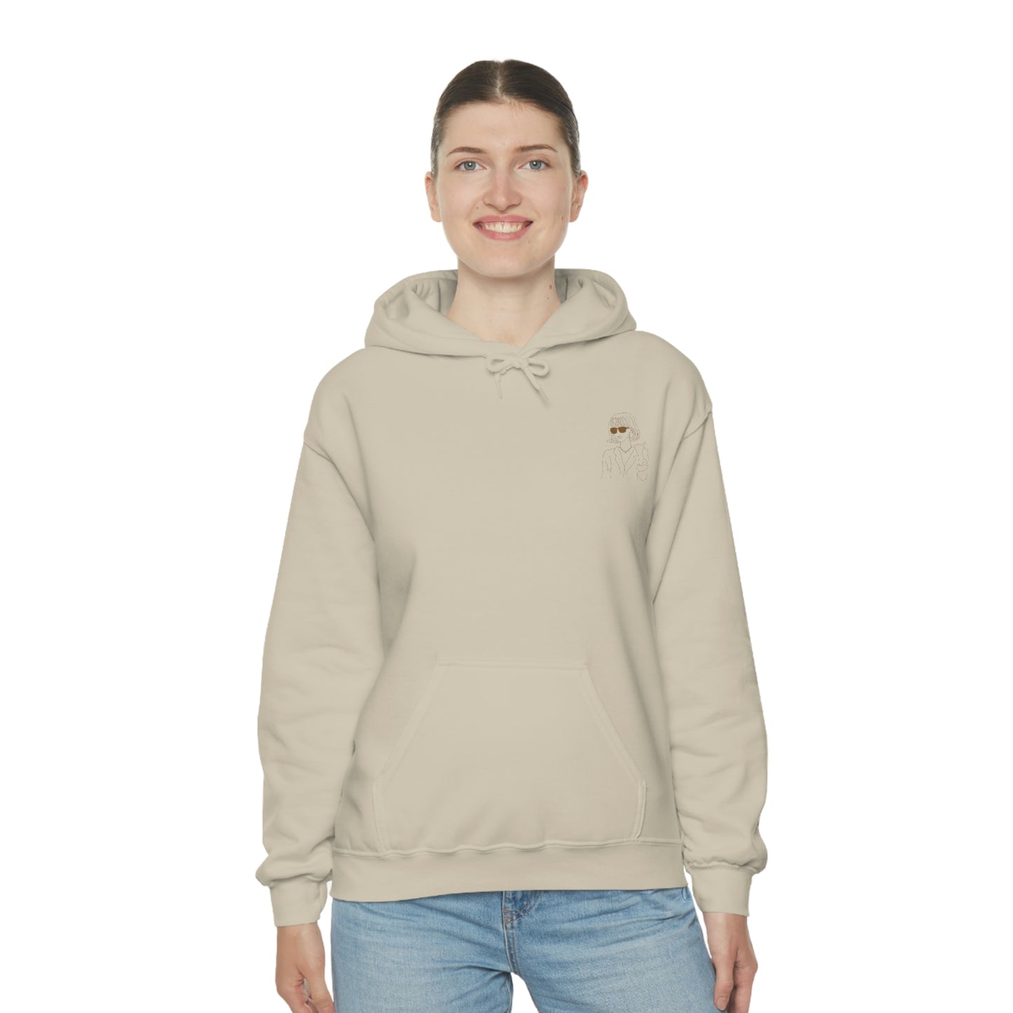 Cool Moms Club Unisex Heavy Blend Hooded Sweatshirt Mothers Day Gift Nude beige Retro letters