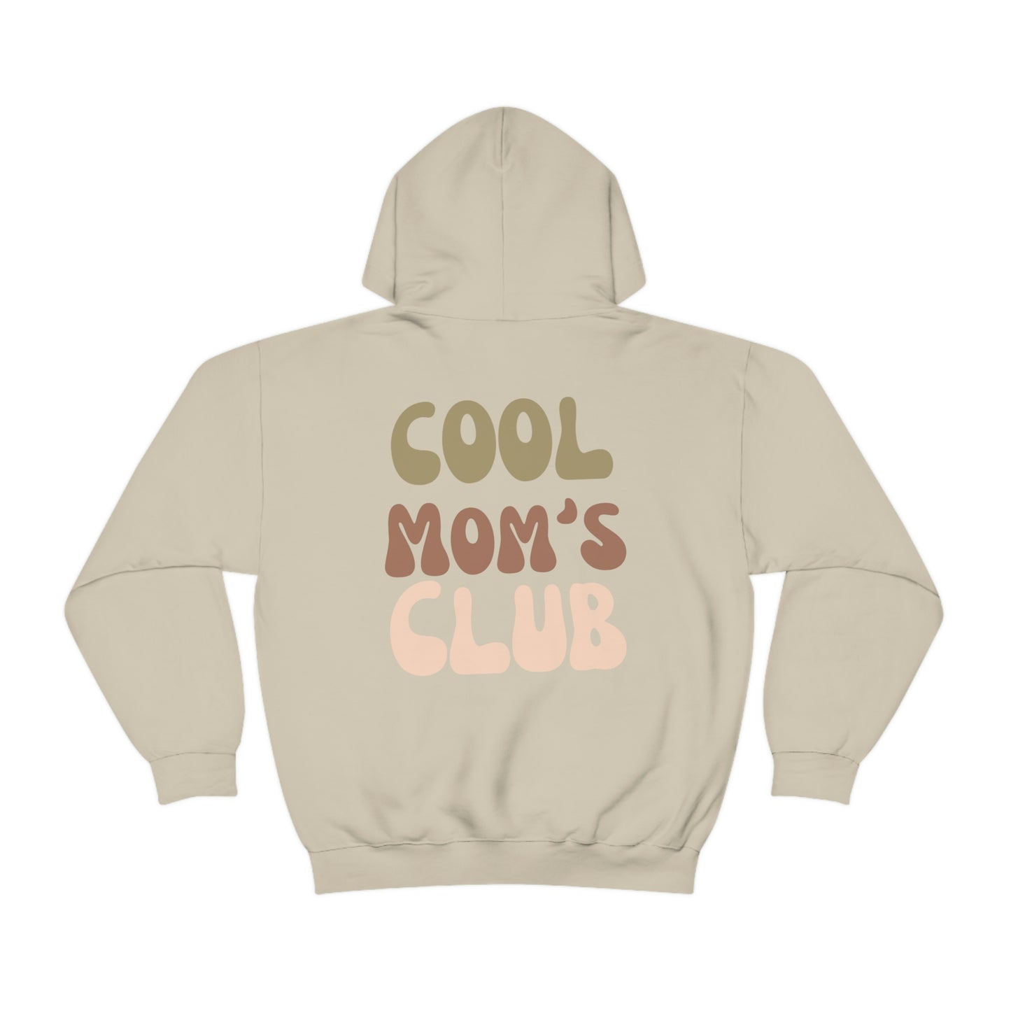 Cool Moms Club Unisex Heavy Blend Hooded Sweatshirt Mothers Day Gift Nude beige Retro letters