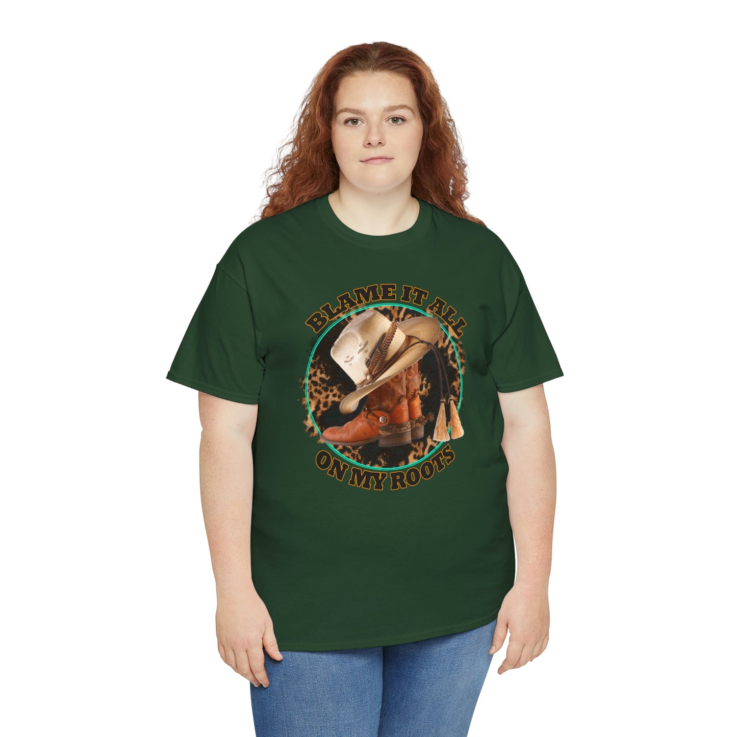 Blame it all on my roots Coastal Cowgirl Unisex Heavy Cotton Tee
