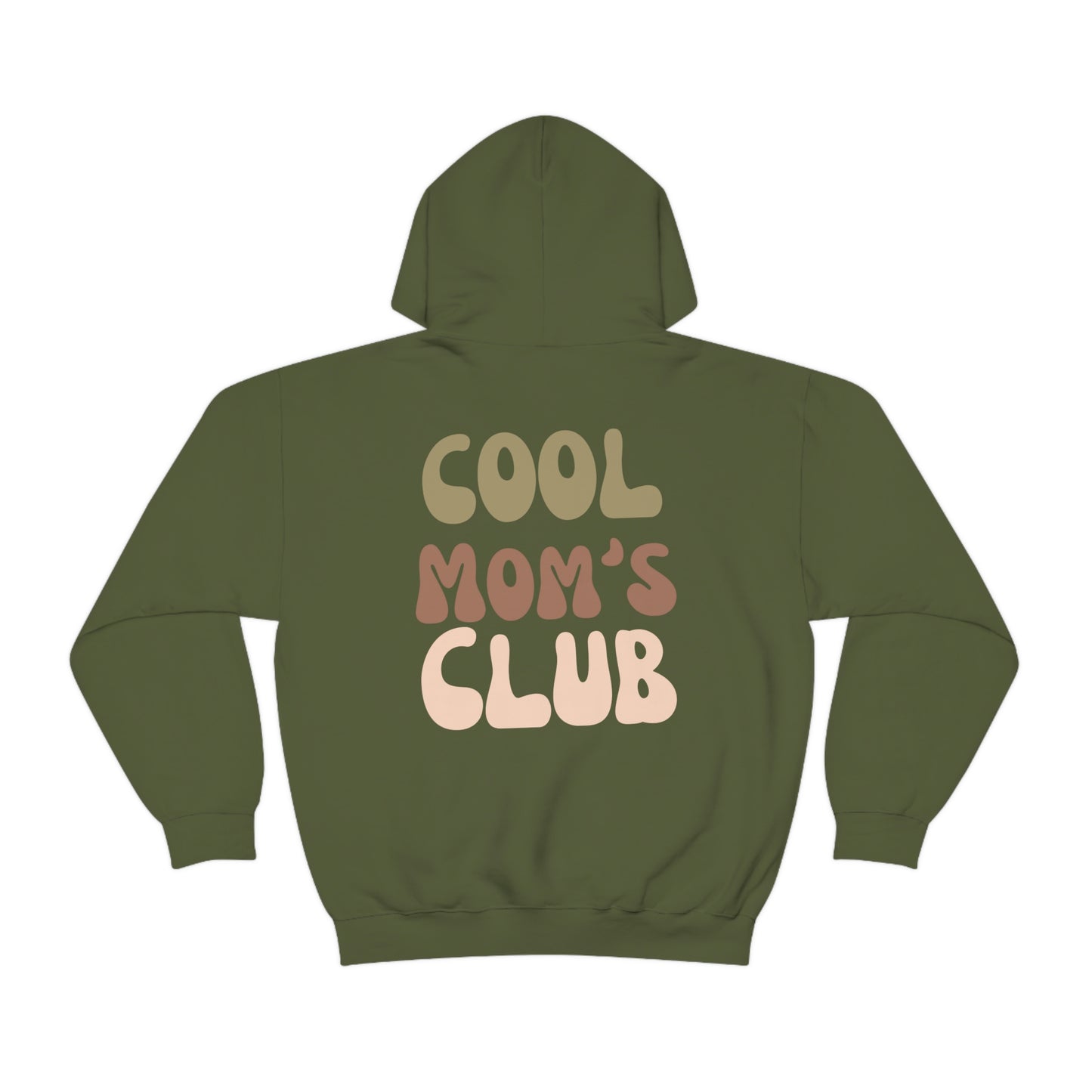 Cool Moms Club Unisex Heavy Blend Hooded Sweatshirt Mothers Day Gift Nude beige Retro letters