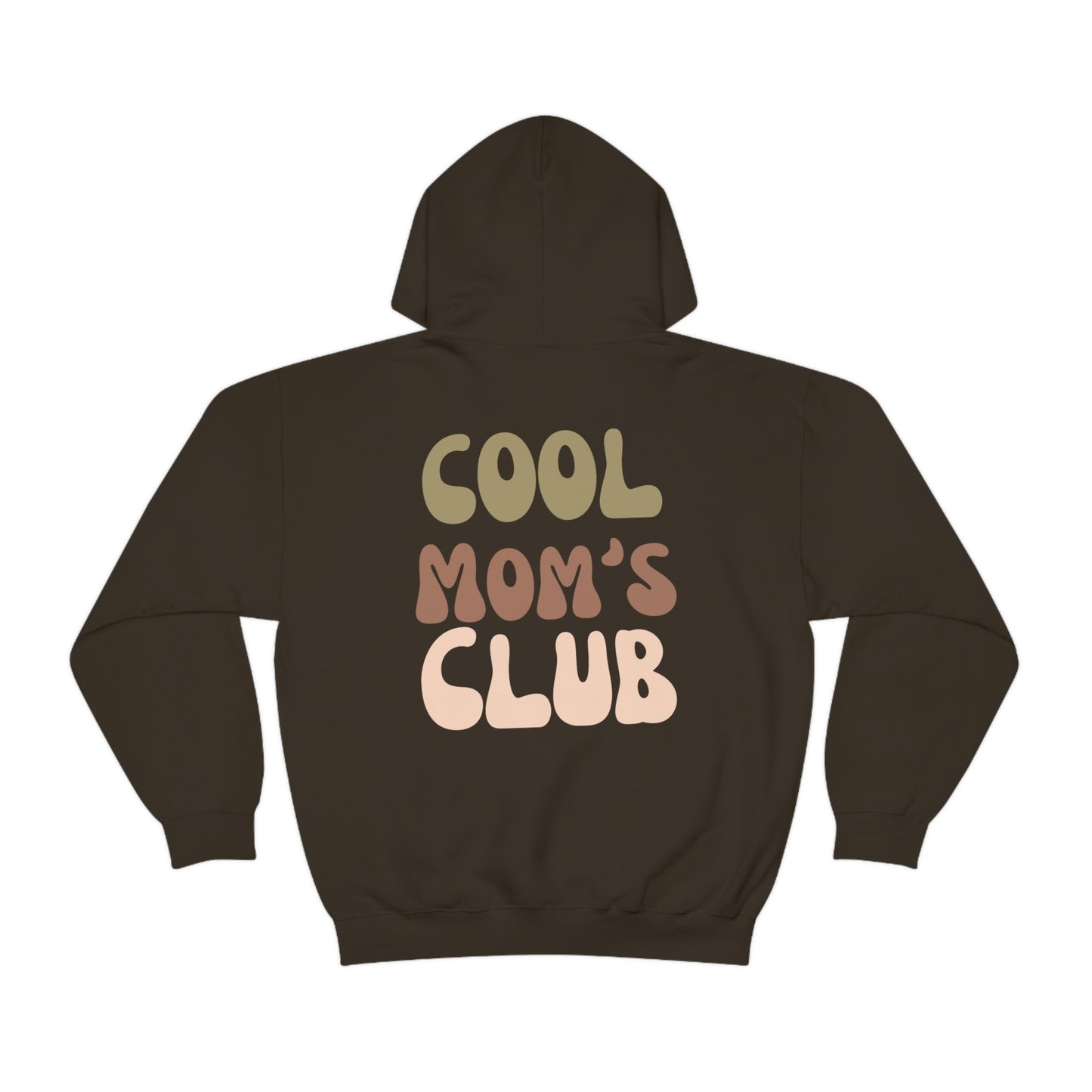 Cool Moms Club Unisex Heavy Blend Hooded Sweatshirt Mothers Day Gift Nude beige Retro letters