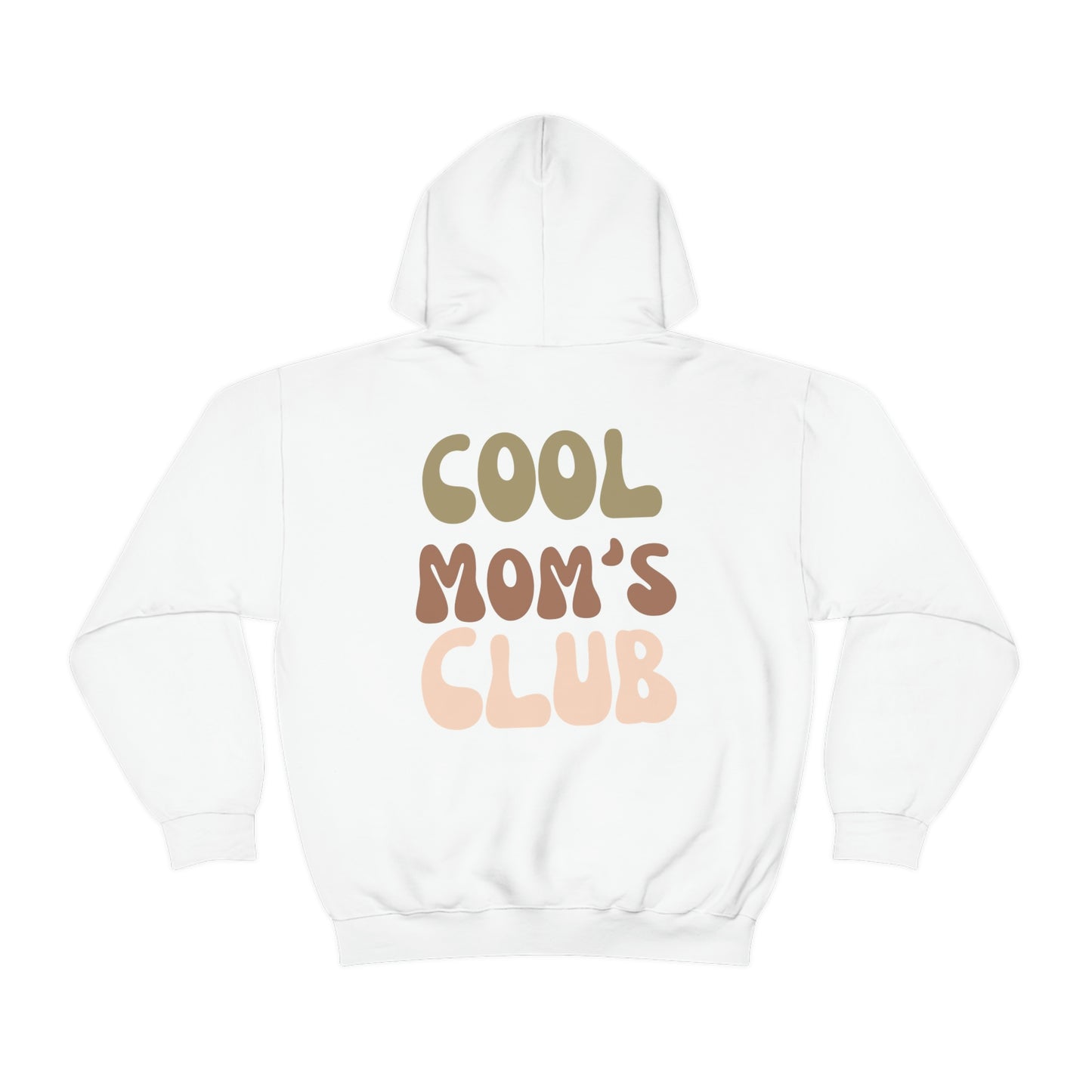 Cool Moms Club Unisex Heavy Blend Hooded Sweatshirt Mothers Day Gift Nude beige Retro letters