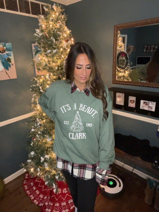 It’s a beaut, Clark. Christmas Vacation crew neck sweatshirt