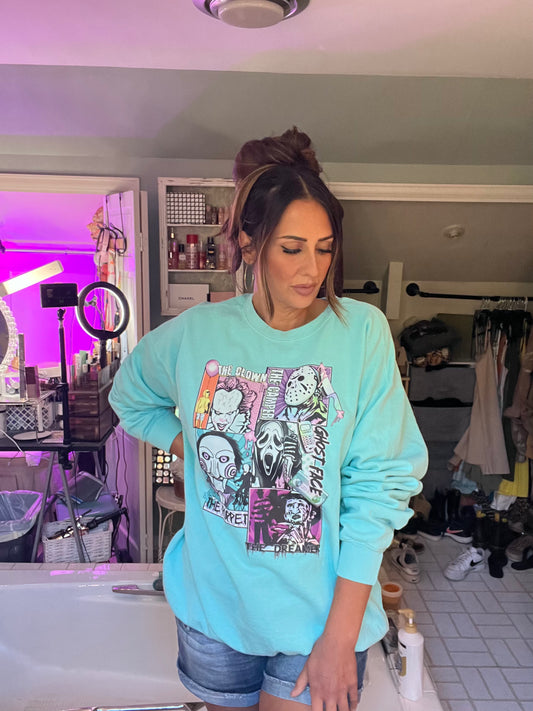 Horror movie Crewneck comfort colors Sweatshirt