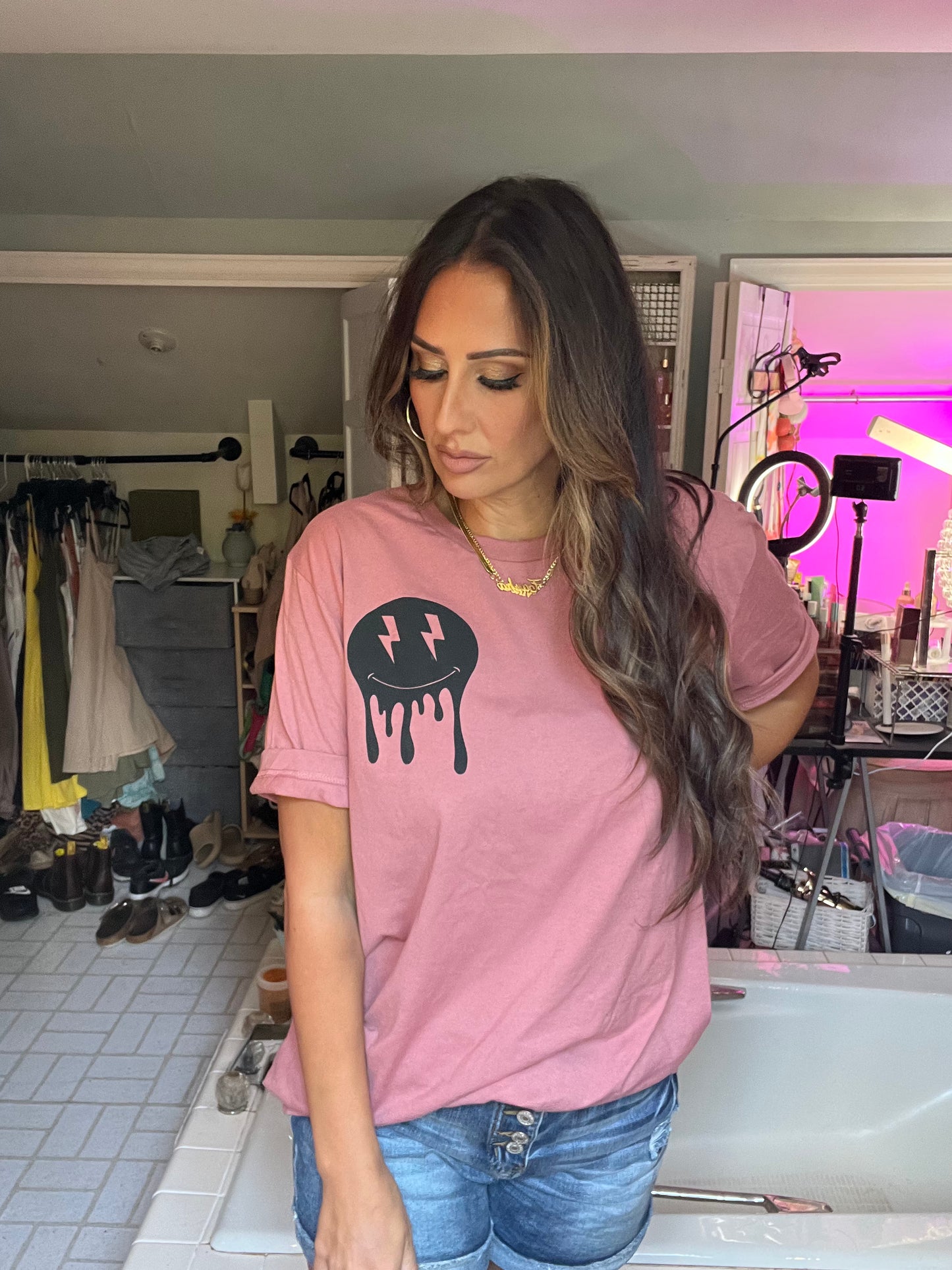I match energy puff print t shirt