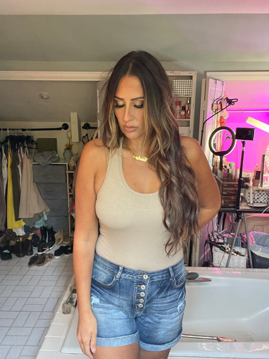 PREMIUM COTTON RACER BACK TANK BODYSUIT