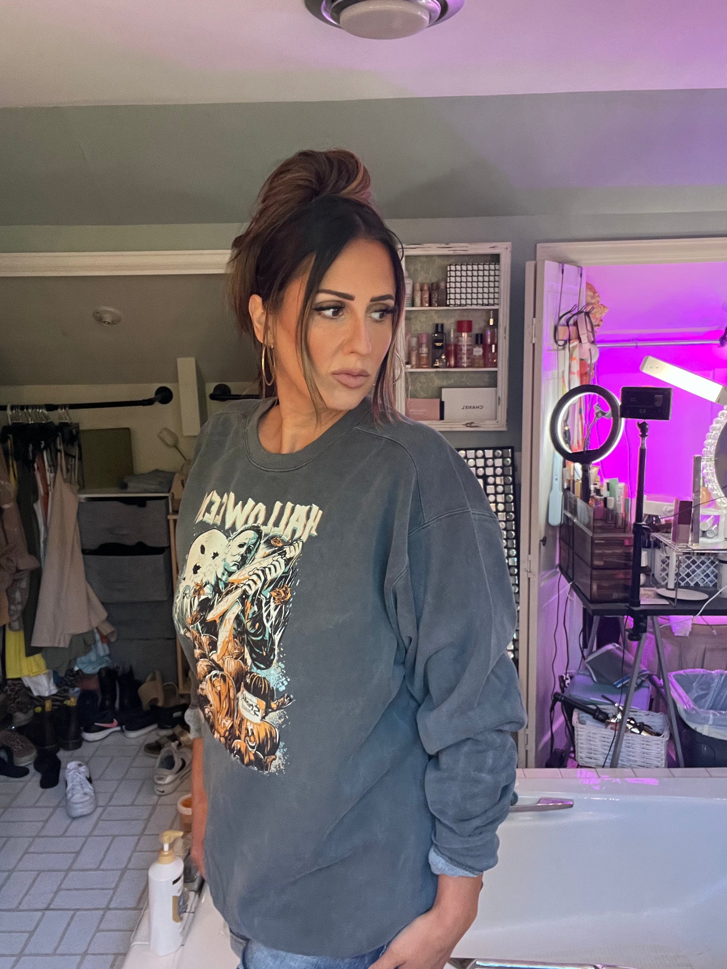 Halloween Crewneck Comfort Colors Sweatshirt