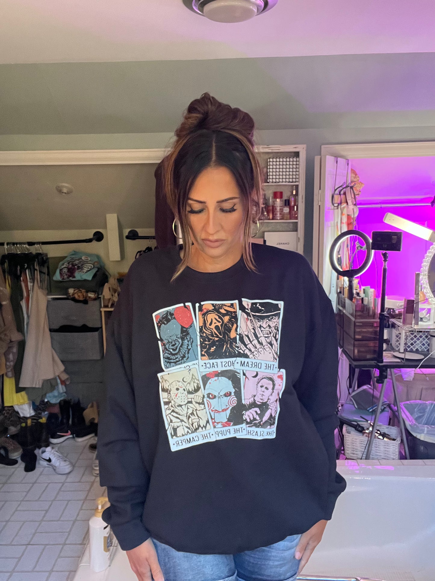 Horror movie crewneck Sweatshirt