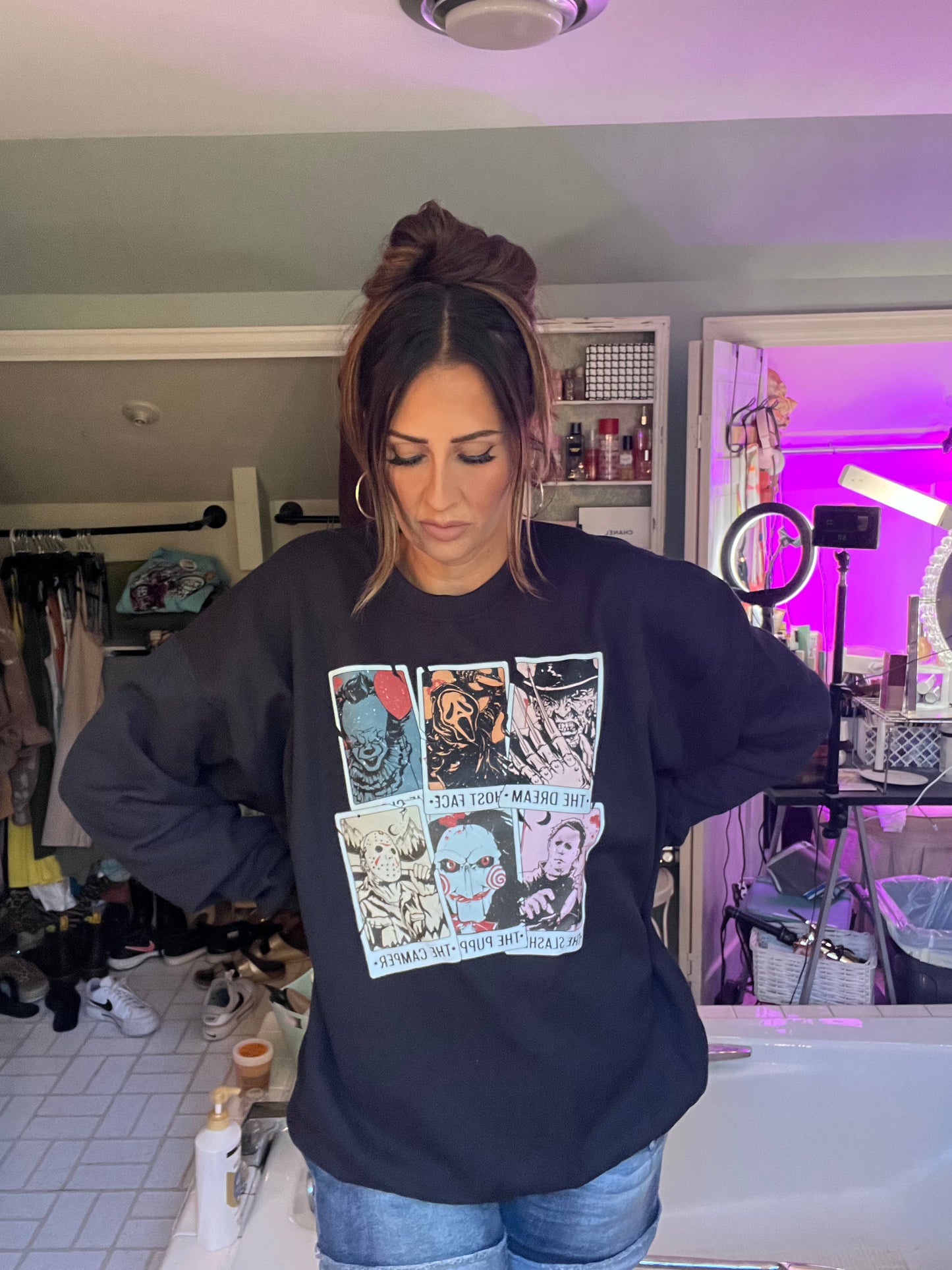 Horror movie crewneck Sweatshirt