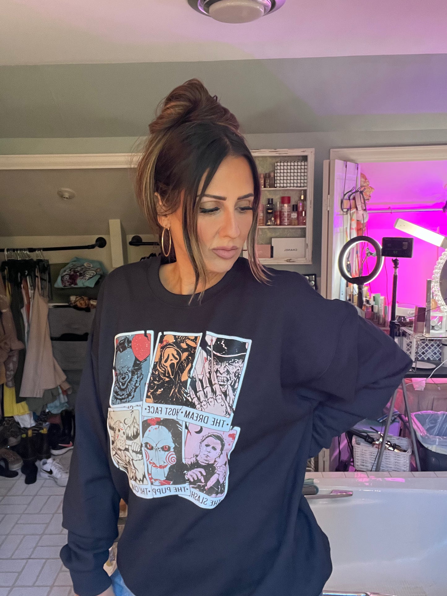 Horror movie crewneck Sweatshirt