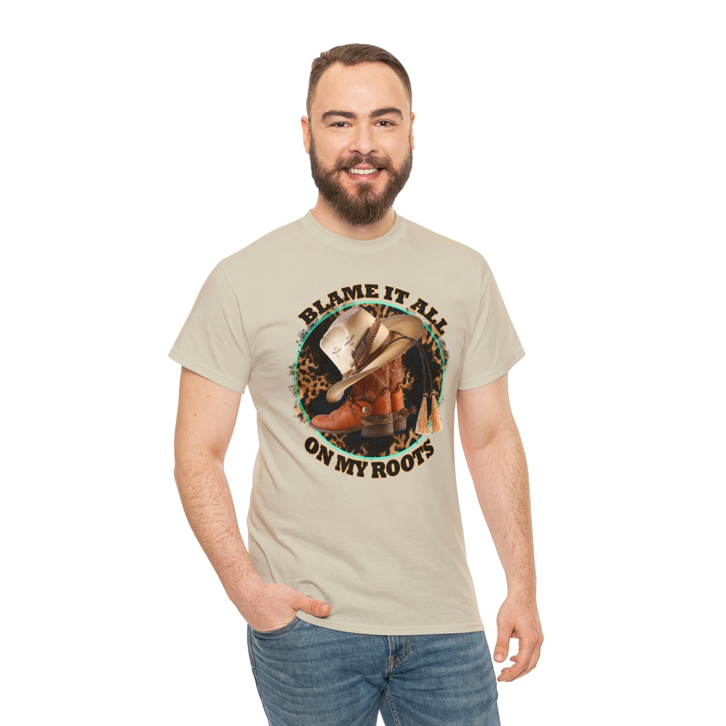 Blame it all on my roots Coastal Cowgirl Unisex Heavy Cotton Tee
