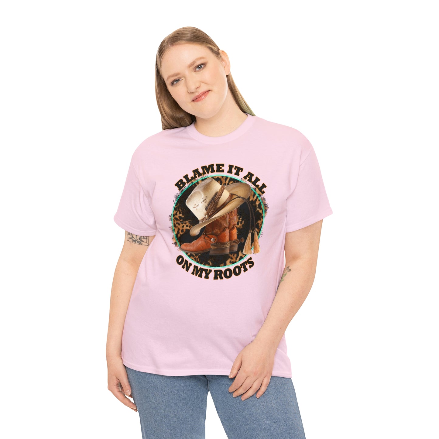 Blame it all on my roots Coastal Cowgirl Unisex Heavy Cotton Tee