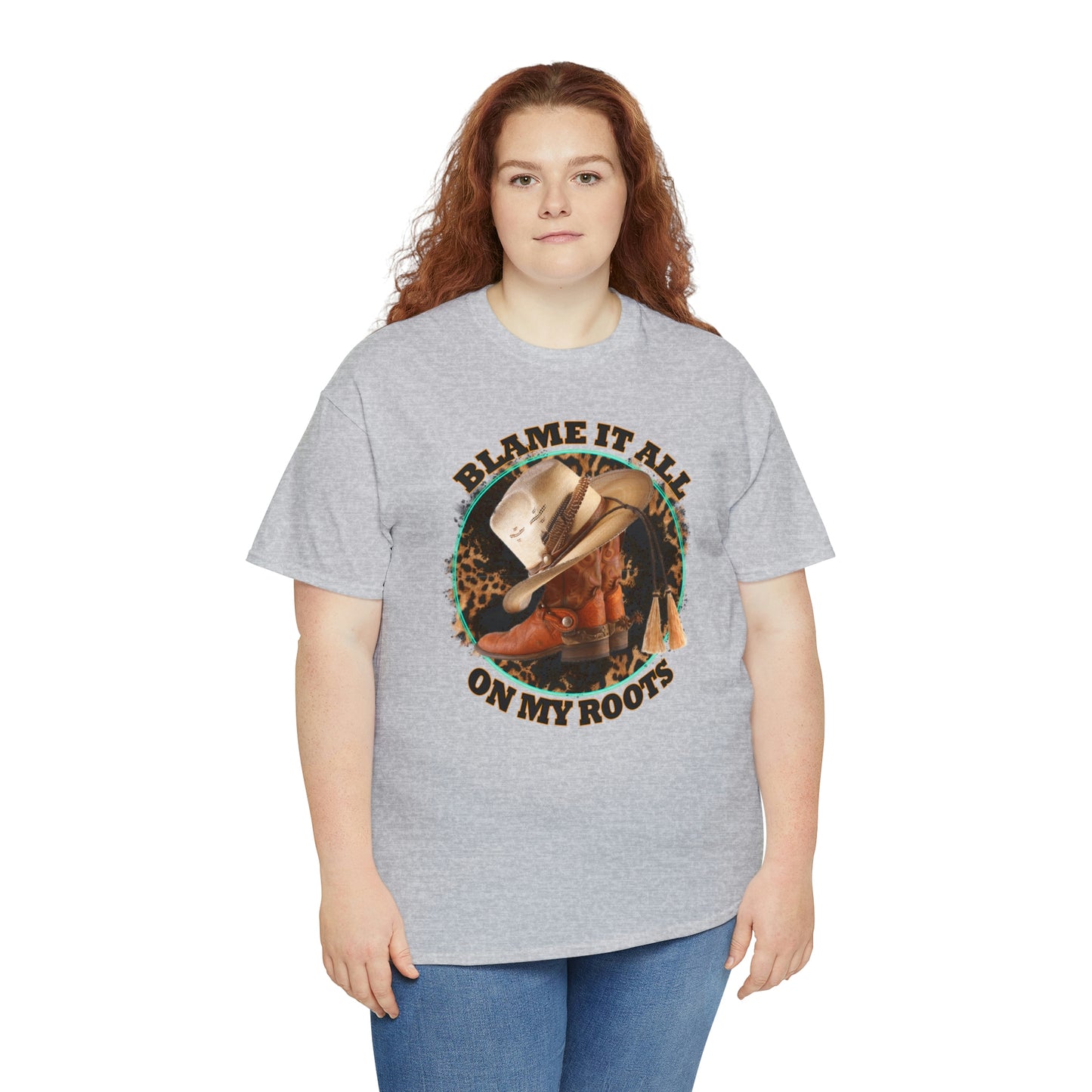 Blame it all on my roots Coastal Cowgirl Unisex Heavy Cotton Tee