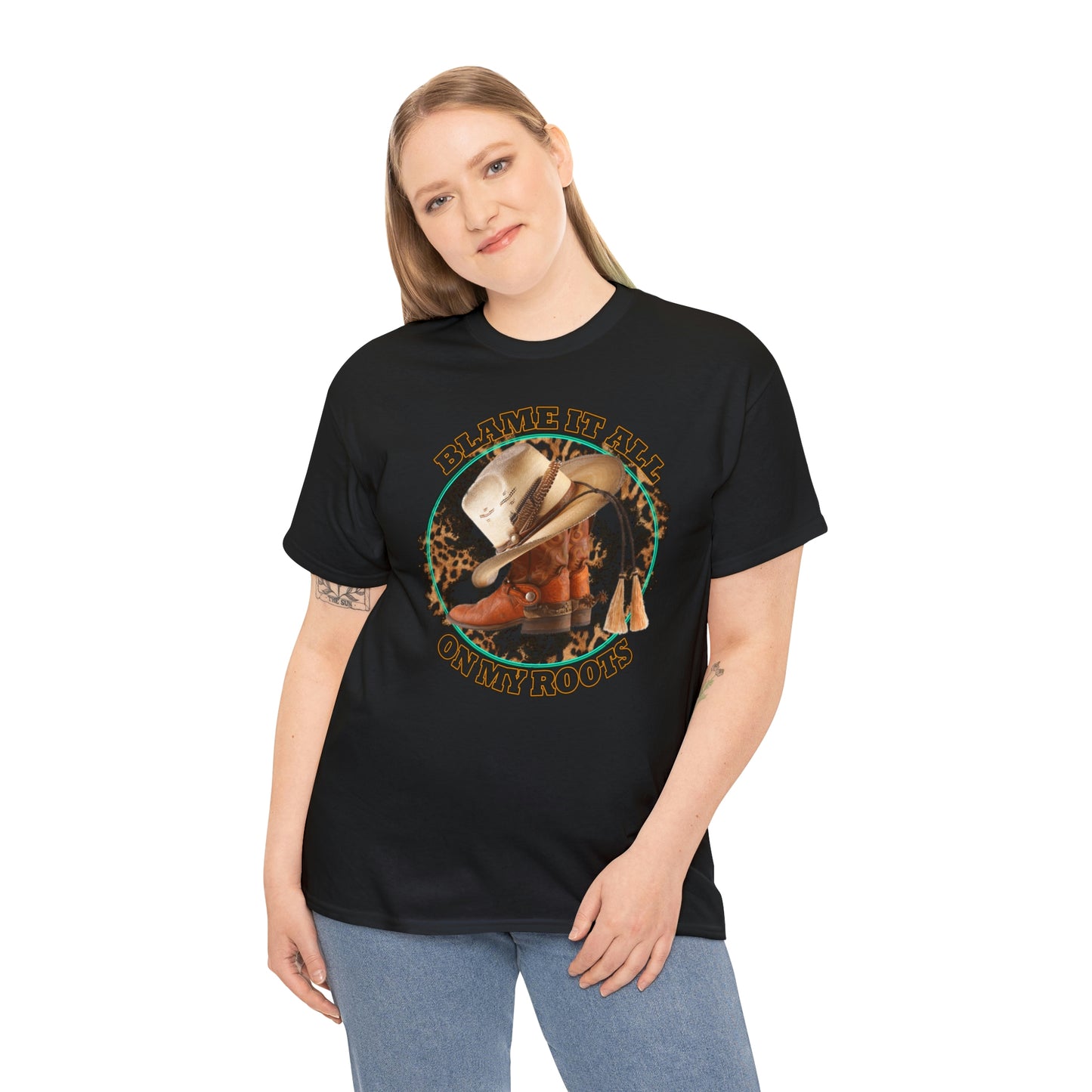 Blame it all on my roots Coastal Cowgirl Unisex Heavy Cotton Tee
