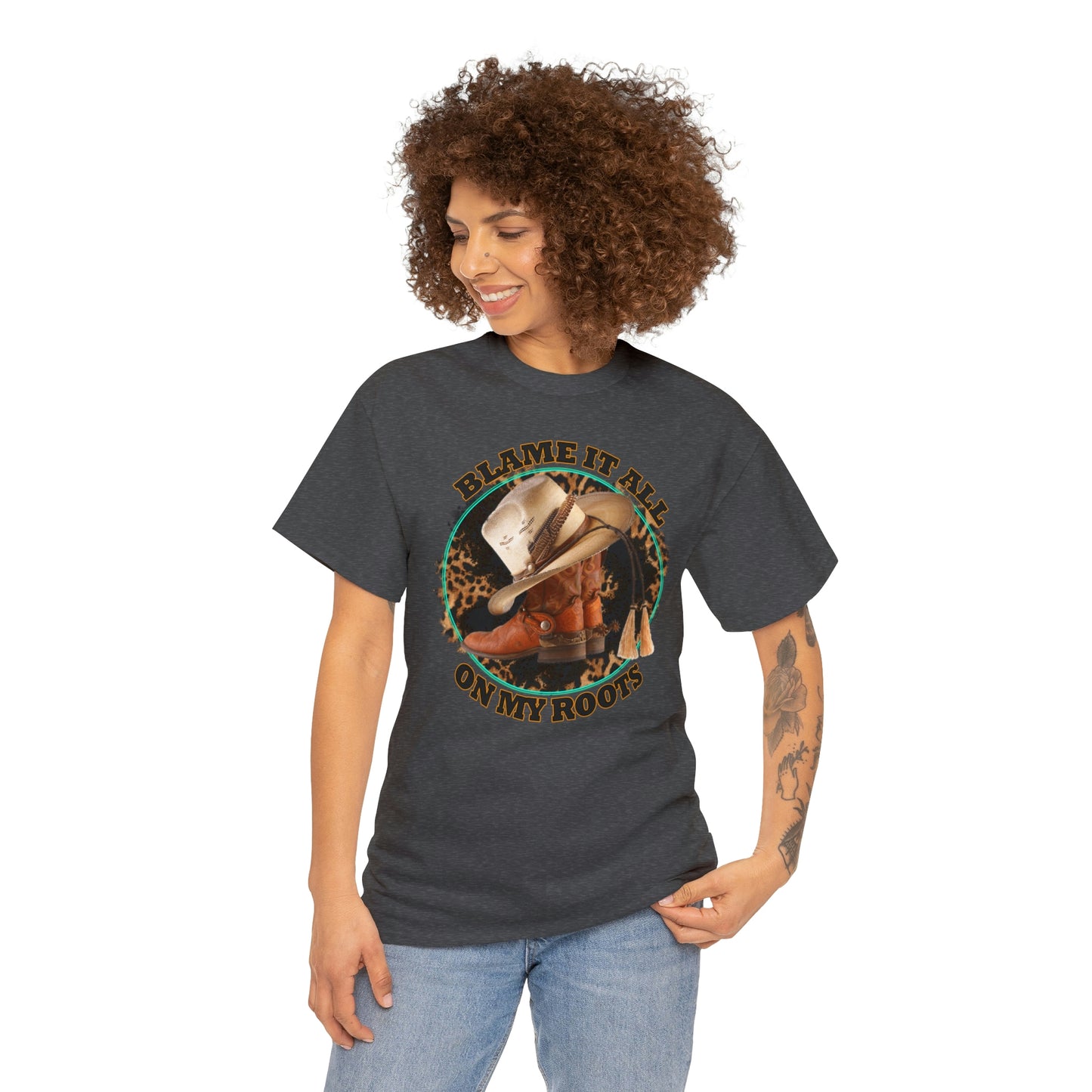 Blame it all on my roots Coastal Cowgirl Unisex Heavy Cotton Tee