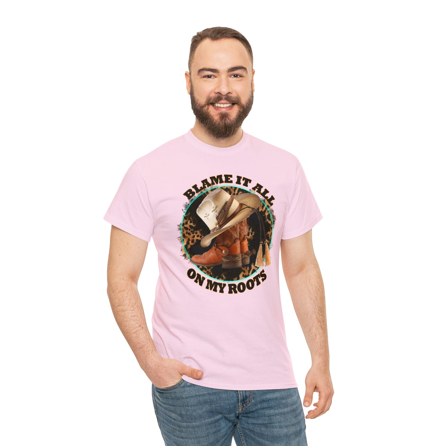 Blame it all on my roots Coastal Cowgirl Unisex Heavy Cotton Tee