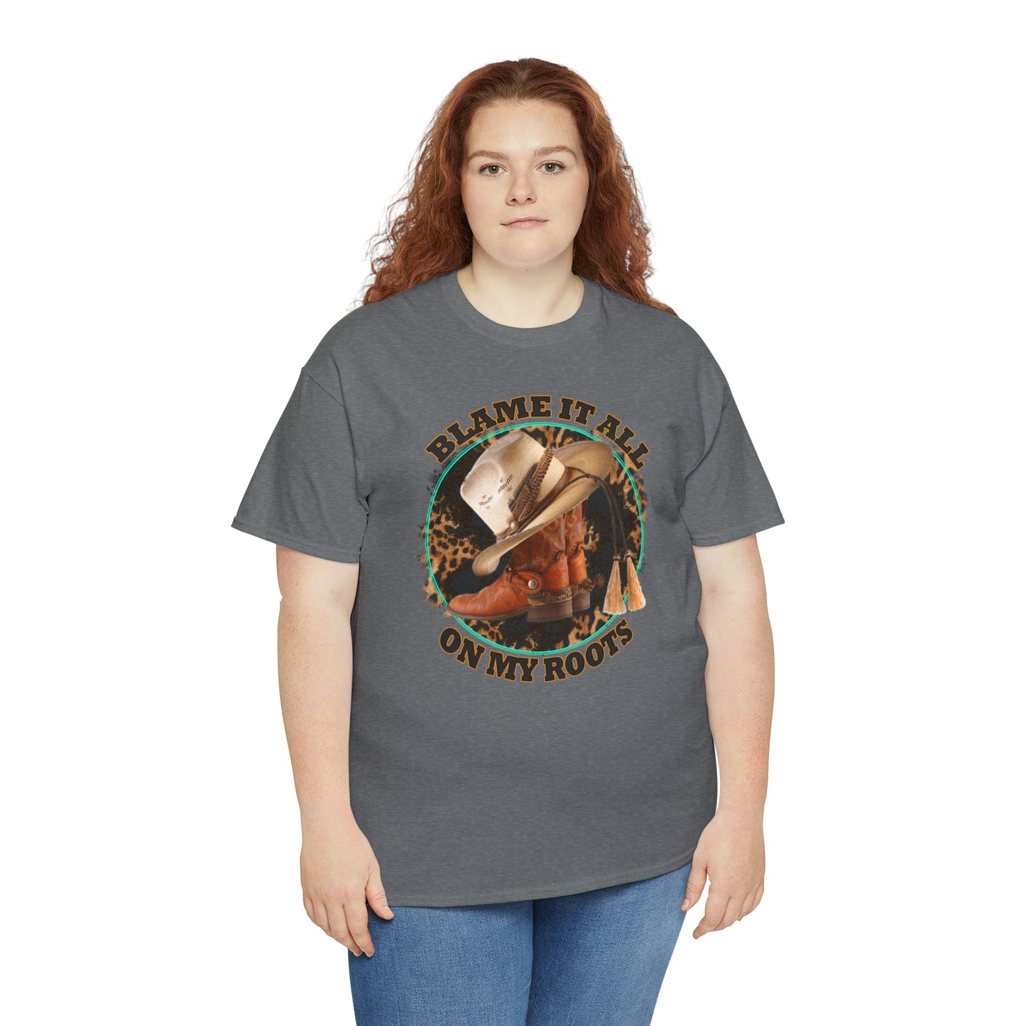 Blame it all on my roots Coastal Cowgirl Unisex Heavy Cotton Tee