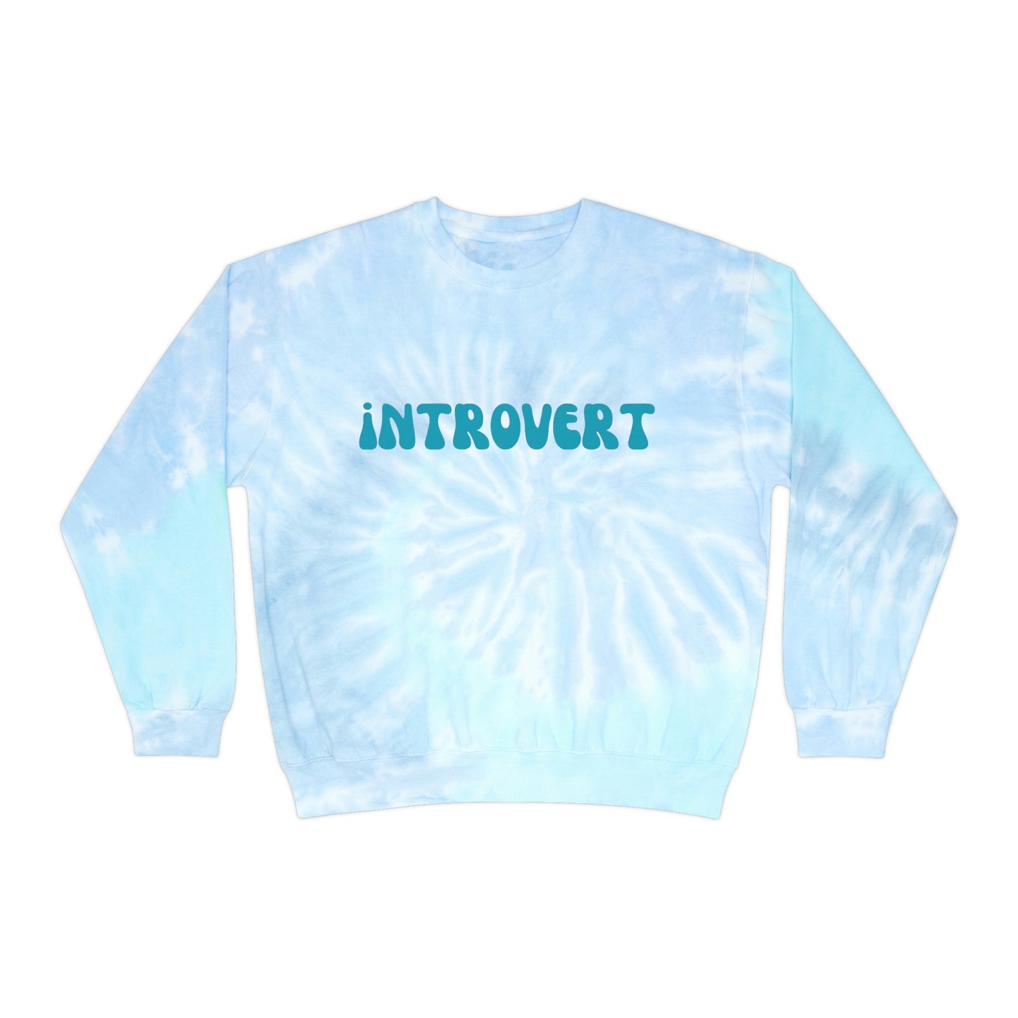 Introvert Unisex Tie-Dye Sweatshirt Retro letters