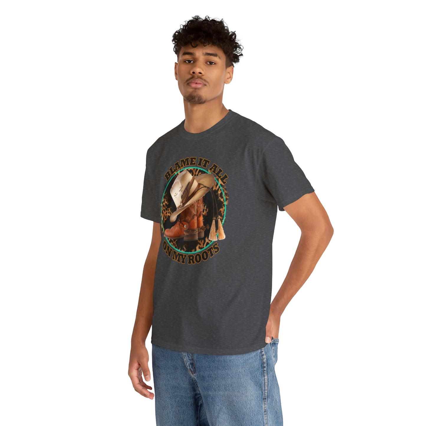 Blame it all on my roots Coastal Cowgirl Unisex Heavy Cotton Tee