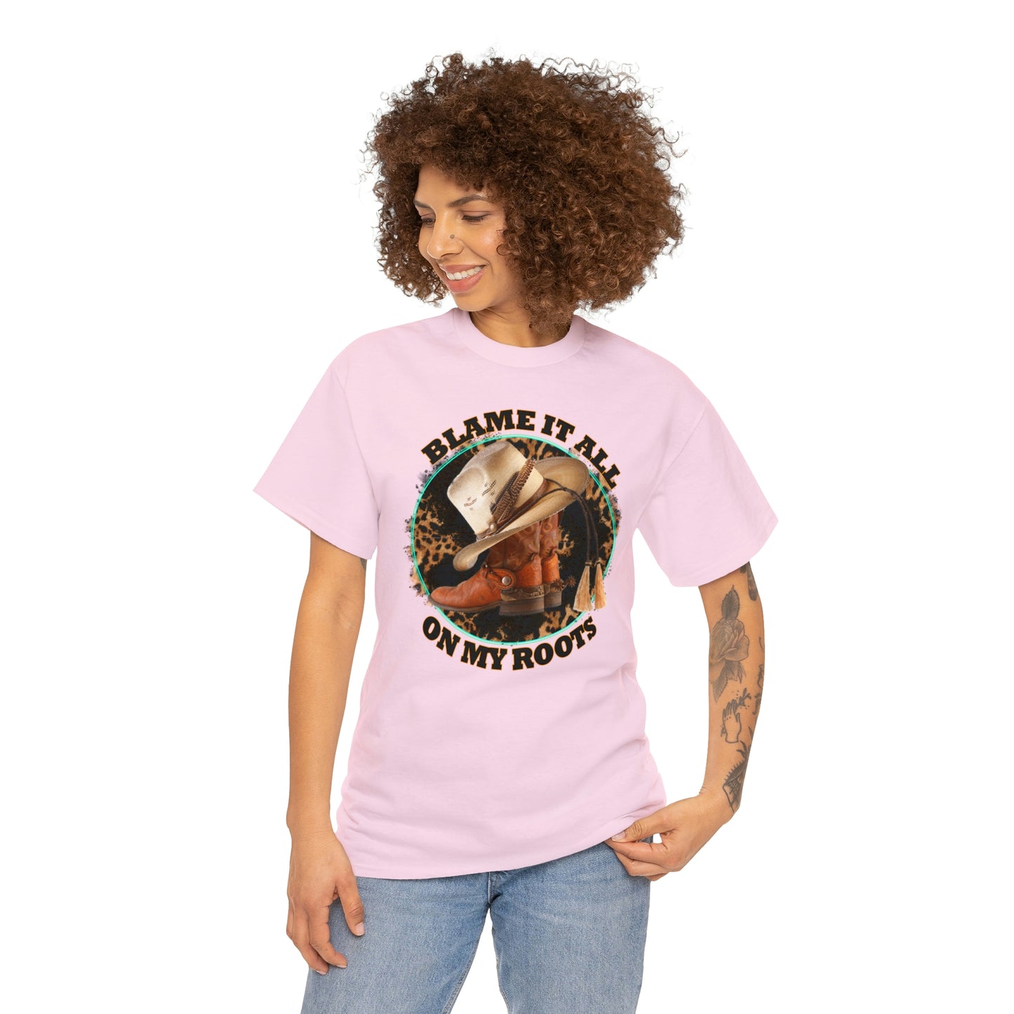 Blame it all on my roots Coastal Cowgirl Unisex Heavy Cotton Tee