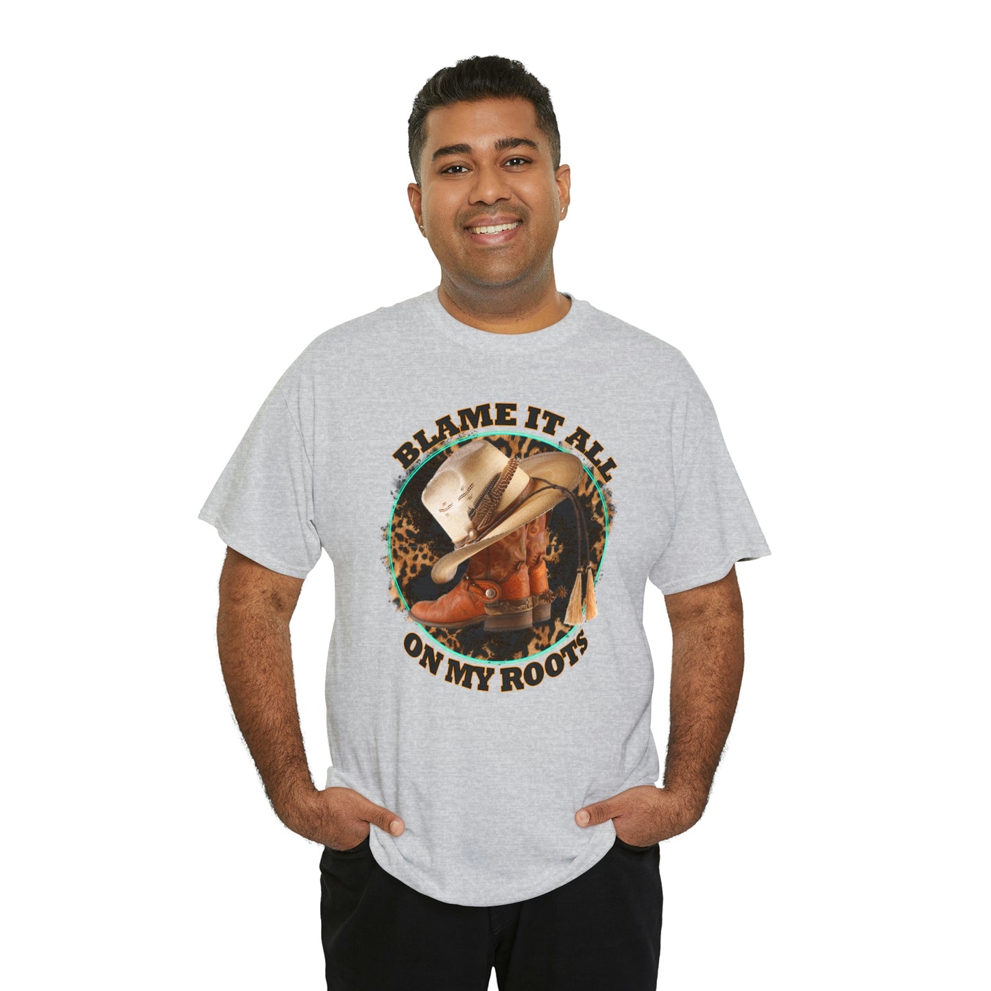 Blame it all on my roots Coastal Cowgirl Unisex Heavy Cotton Tee