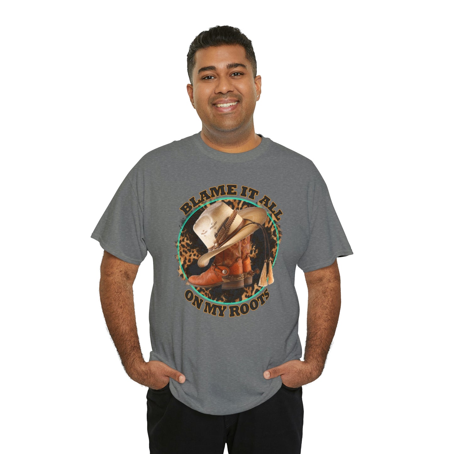 Blame it all on my roots Coastal Cowgirl Unisex Heavy Cotton Tee