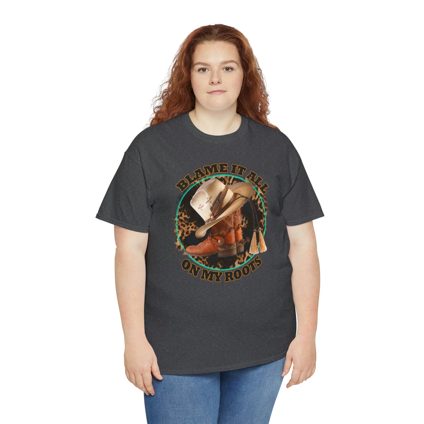 Blame it all on my roots Coastal Cowgirl Unisex Heavy Cotton Tee