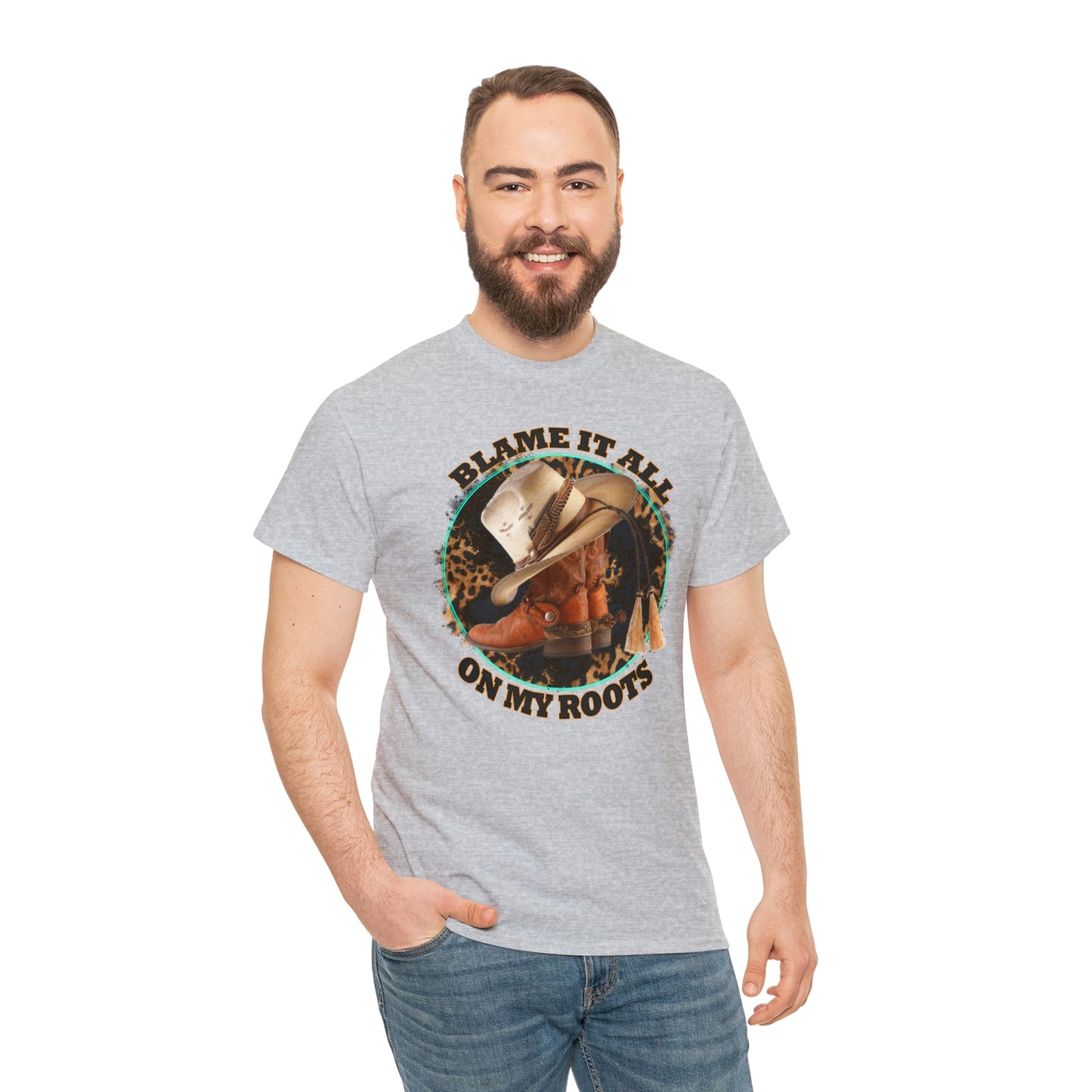 Blame it all on my roots Coastal Cowgirl Unisex Heavy Cotton Tee