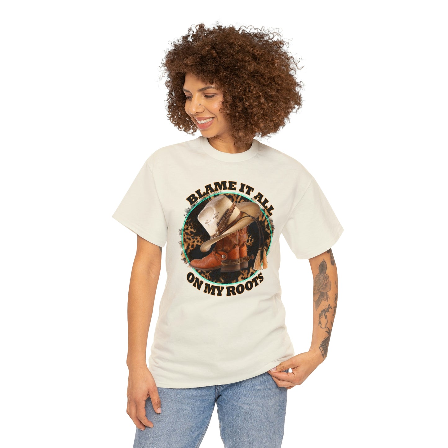 Blame it all on my roots Coastal Cowgirl Unisex Heavy Cotton Tee