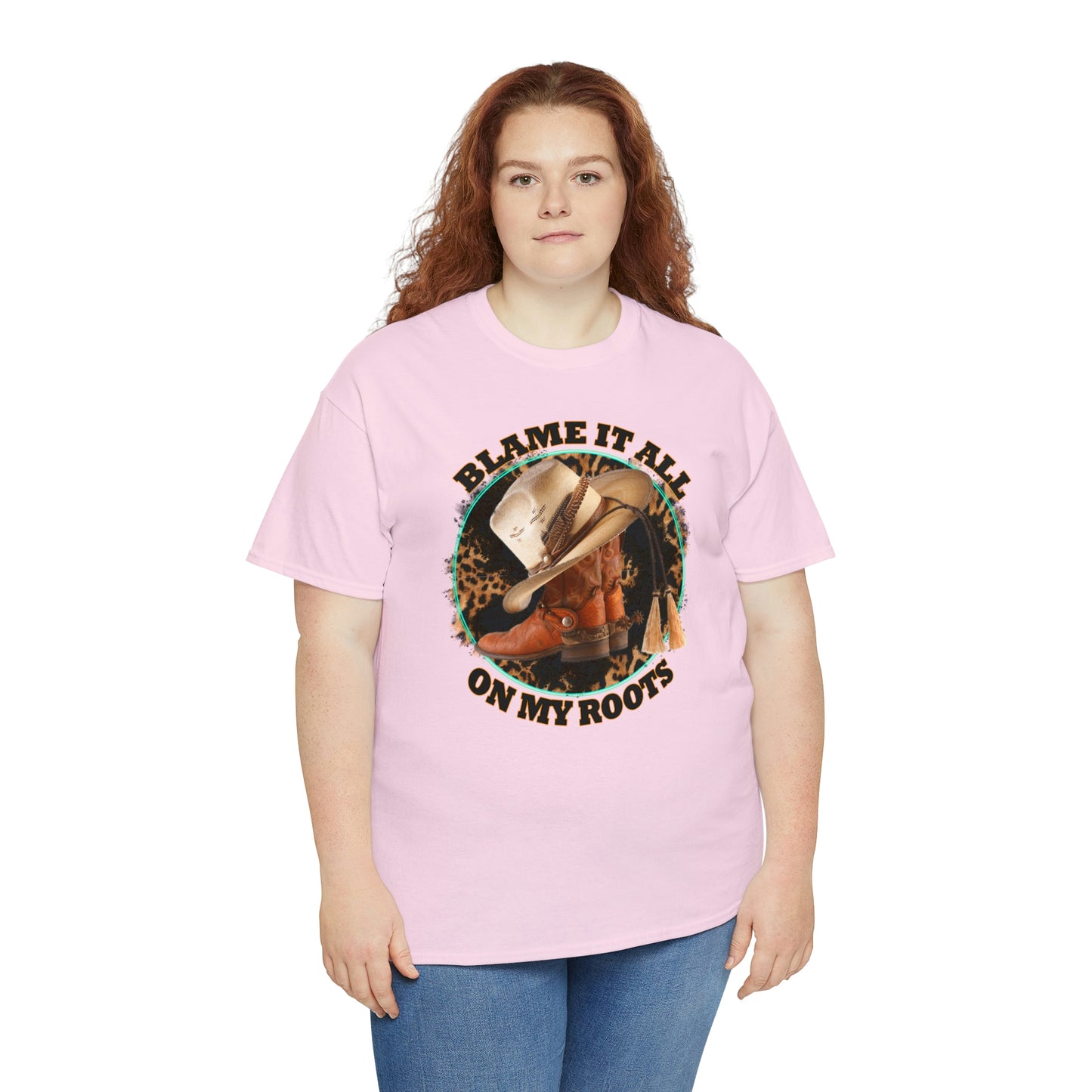 Blame it all on my roots Coastal Cowgirl Unisex Heavy Cotton Tee