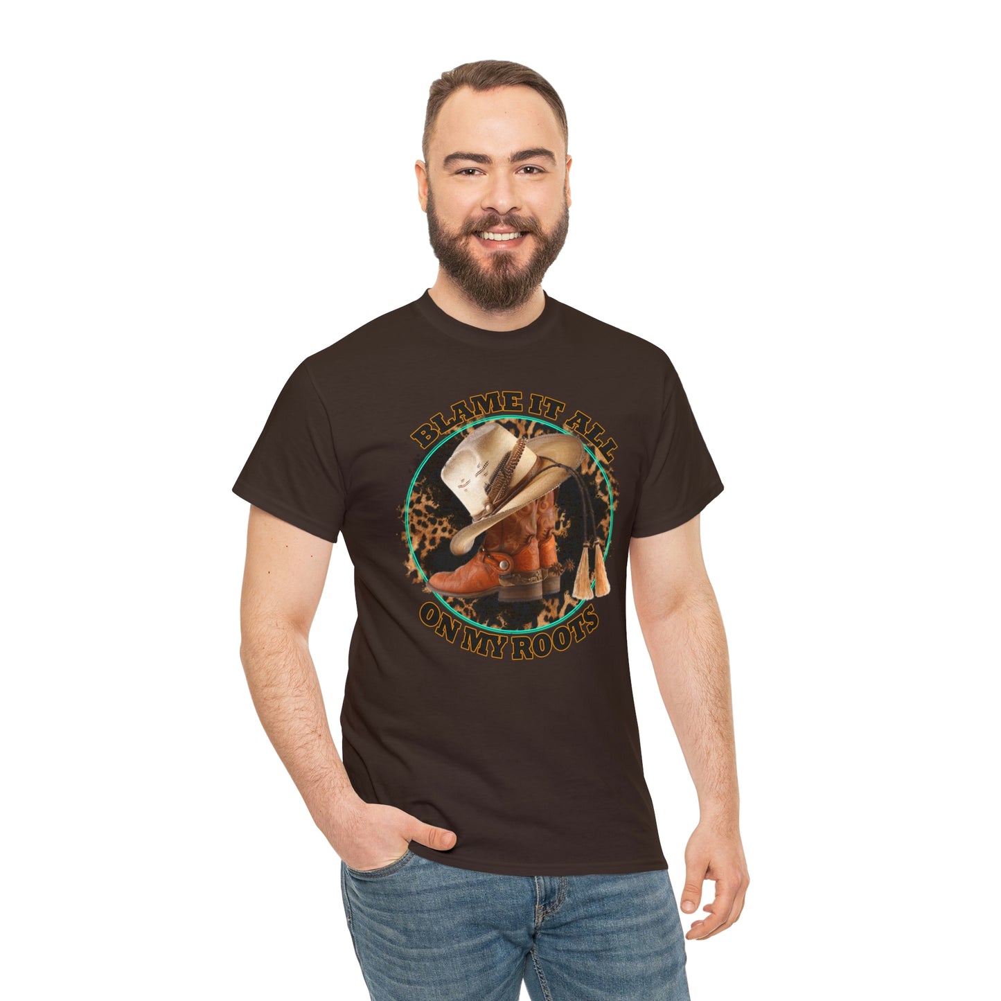 Blame it all on my roots Coastal Cowgirl Unisex Heavy Cotton Tee