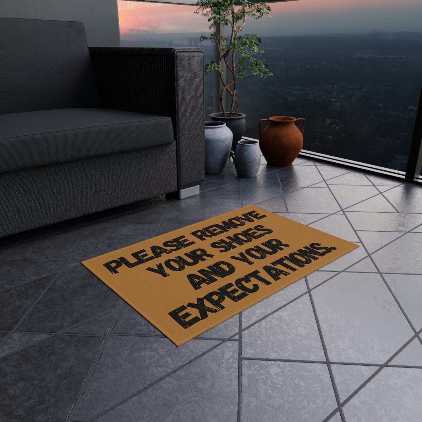 Outdoor Rug Sarcastic Welcome Mat Funny