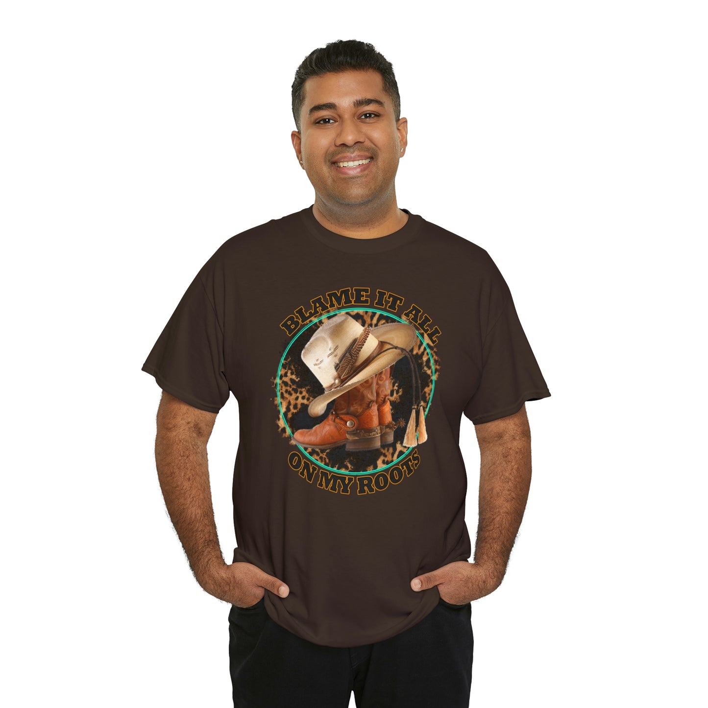 Blame it all on my roots Coastal Cowgirl Unisex Heavy Cotton Tee
