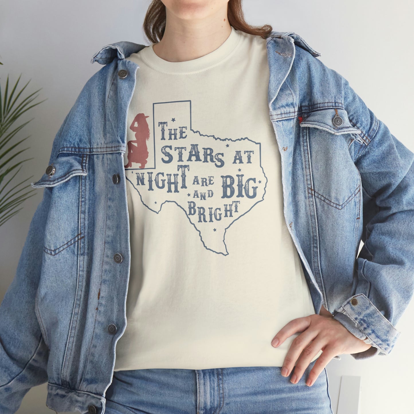 Texas tee Unisex Heavy Cotton , graphic tee , stars at night, big and bright, state pride, lone star state, gift for Texans, barbecue shirt