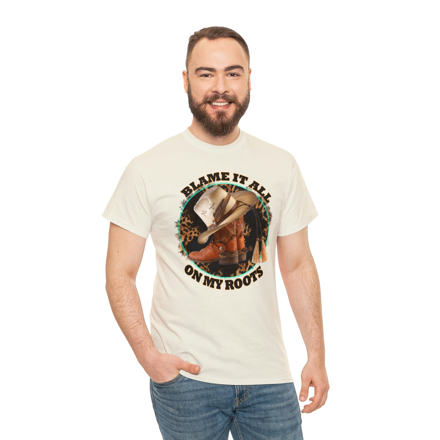 Blame it all on my roots Coastal Cowgirl Unisex Heavy Cotton Tee
