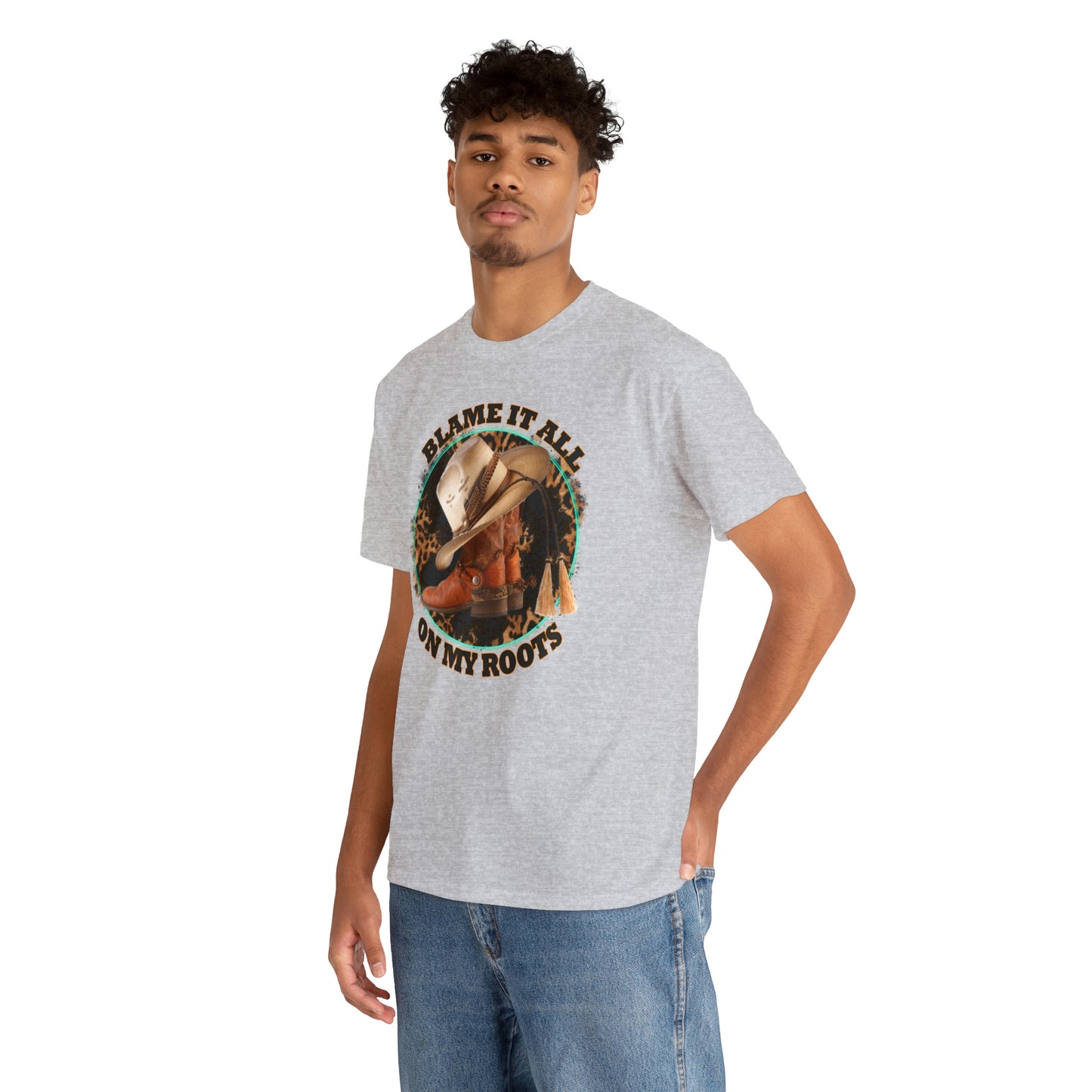 Blame it all on my roots Coastal Cowgirl Unisex Heavy Cotton Tee