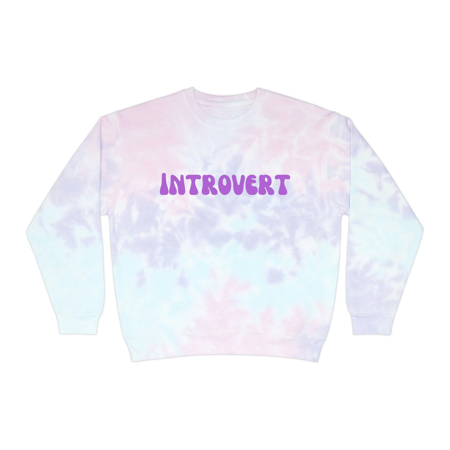 Introvert Unisex Tie-Dye Sweatshirt Retro letters