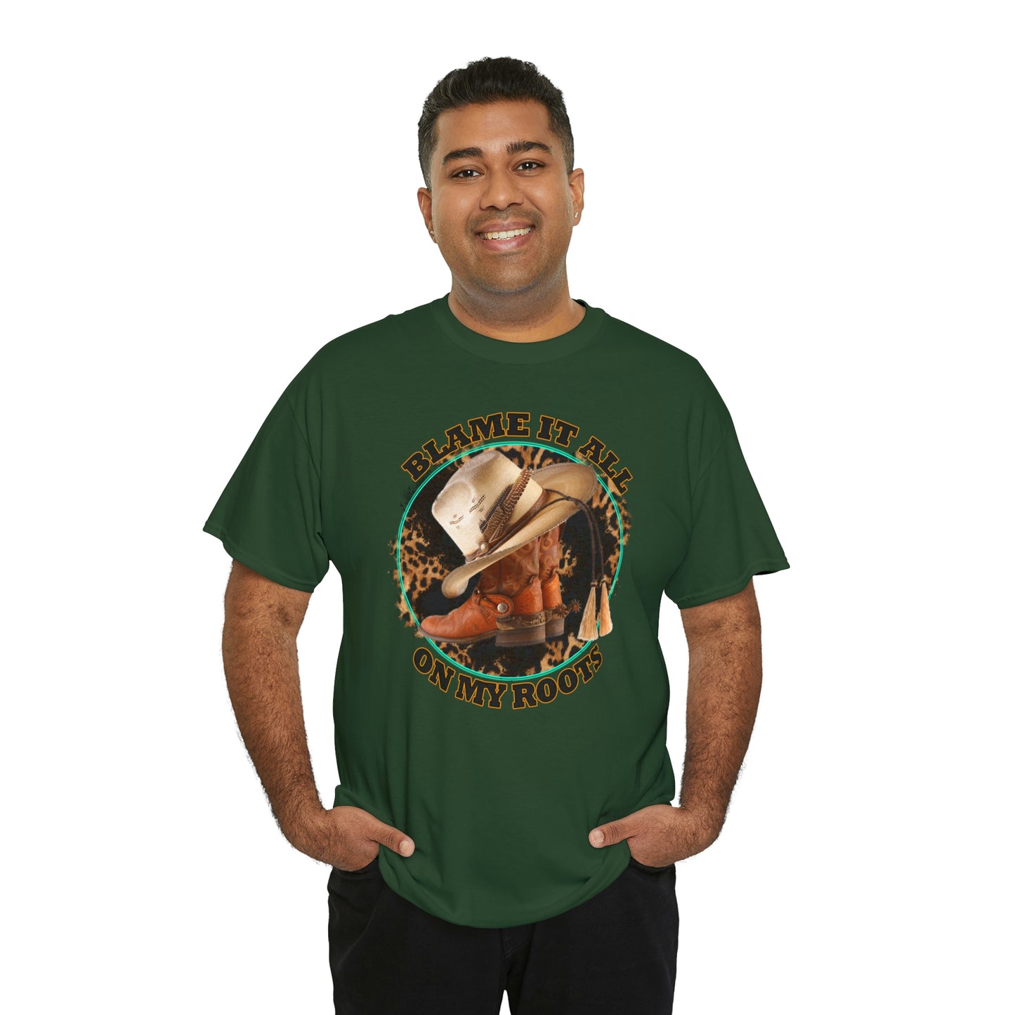 Blame it all on my roots Coastal Cowgirl Unisex Heavy Cotton Tee