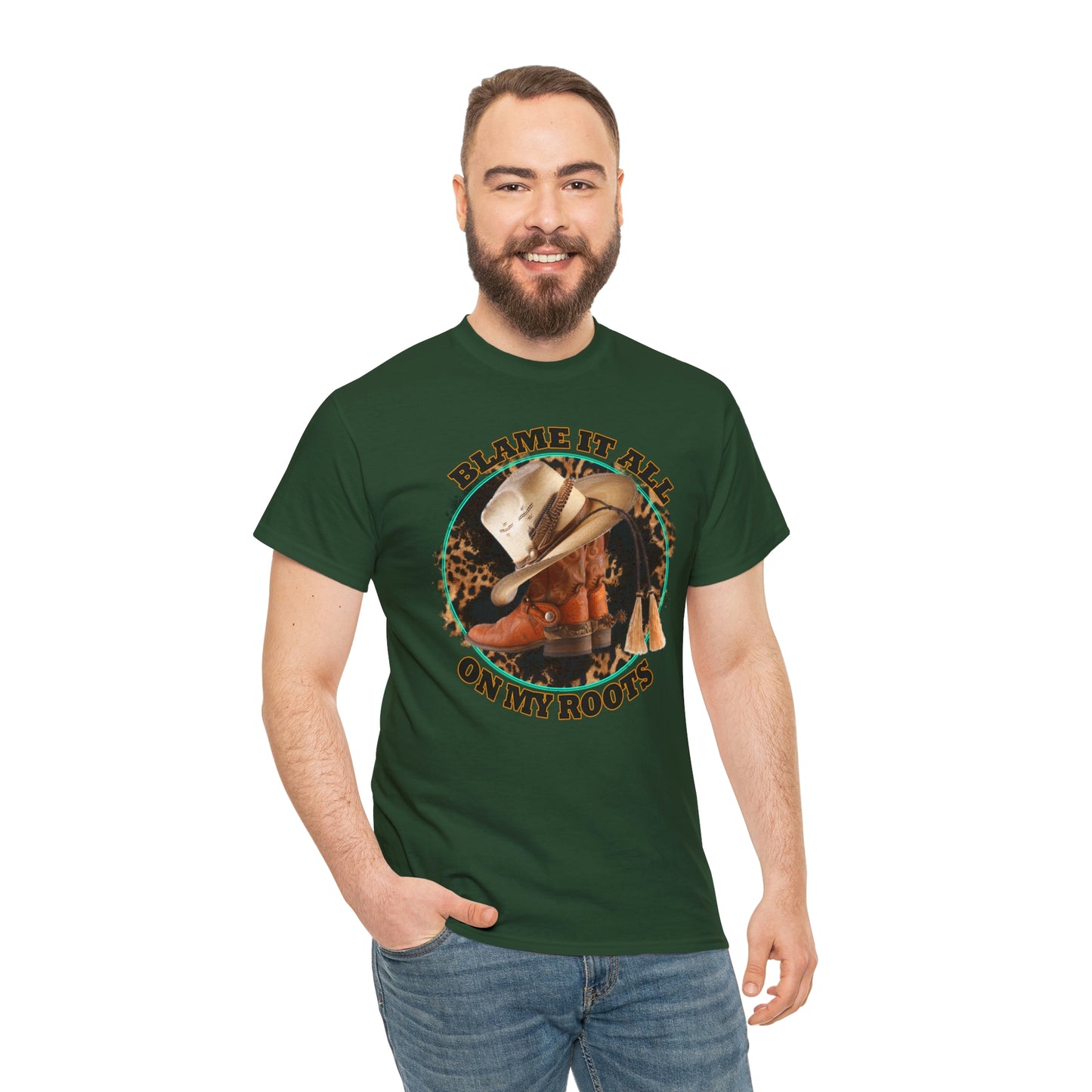 Blame it all on my roots Coastal Cowgirl Unisex Heavy Cotton Tee