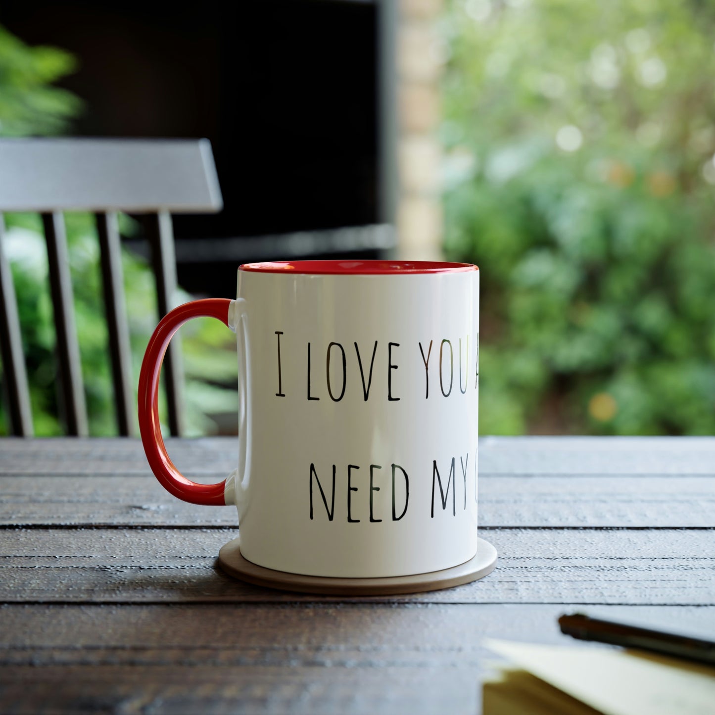 Two-Tone Coffee Mugs, 11oz I love you a latte but I need my coffee first Mothers Day Gift