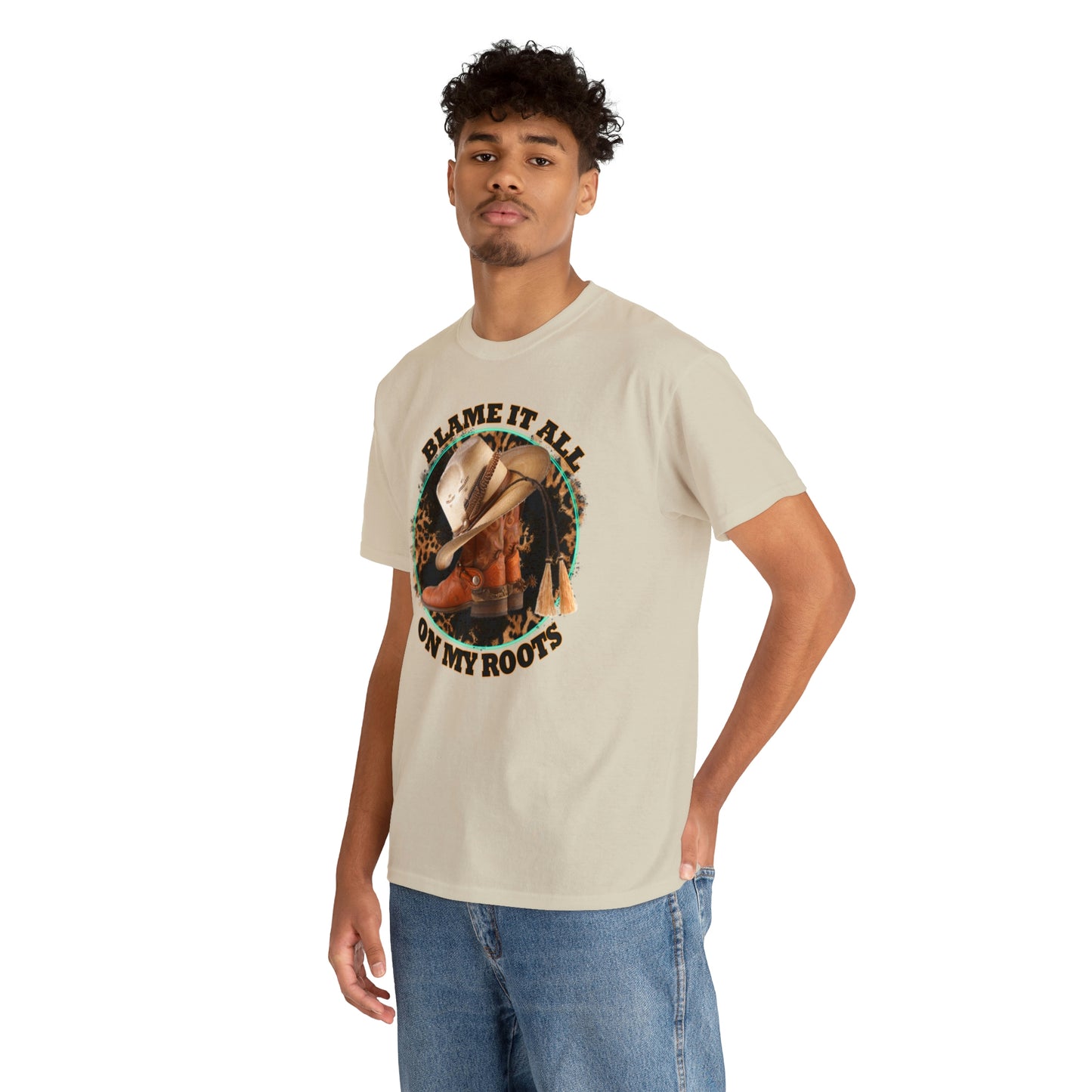 Blame it all on my roots Coastal Cowgirl Unisex Heavy Cotton Tee